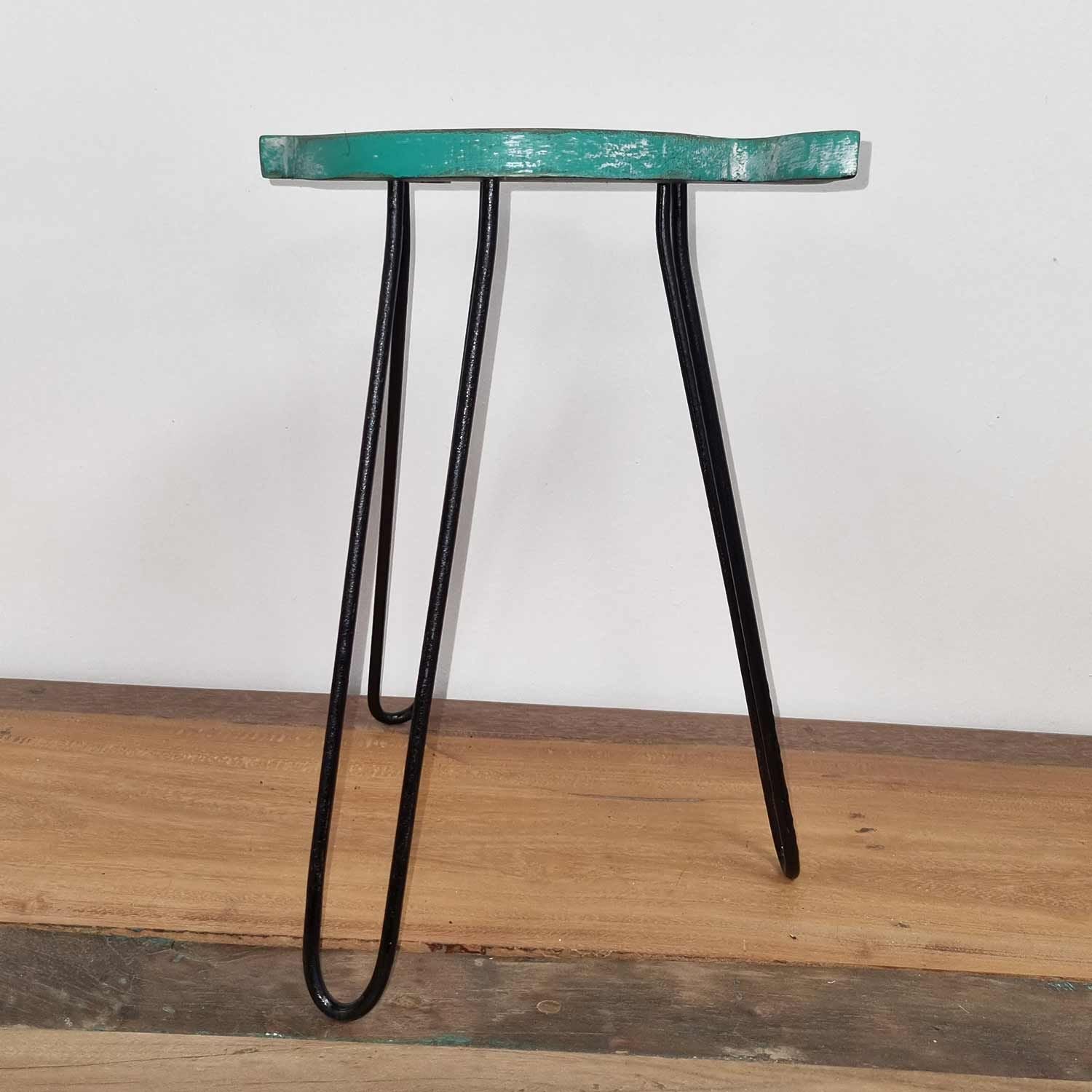 Mesa em Madeira de Albasia Turquesa