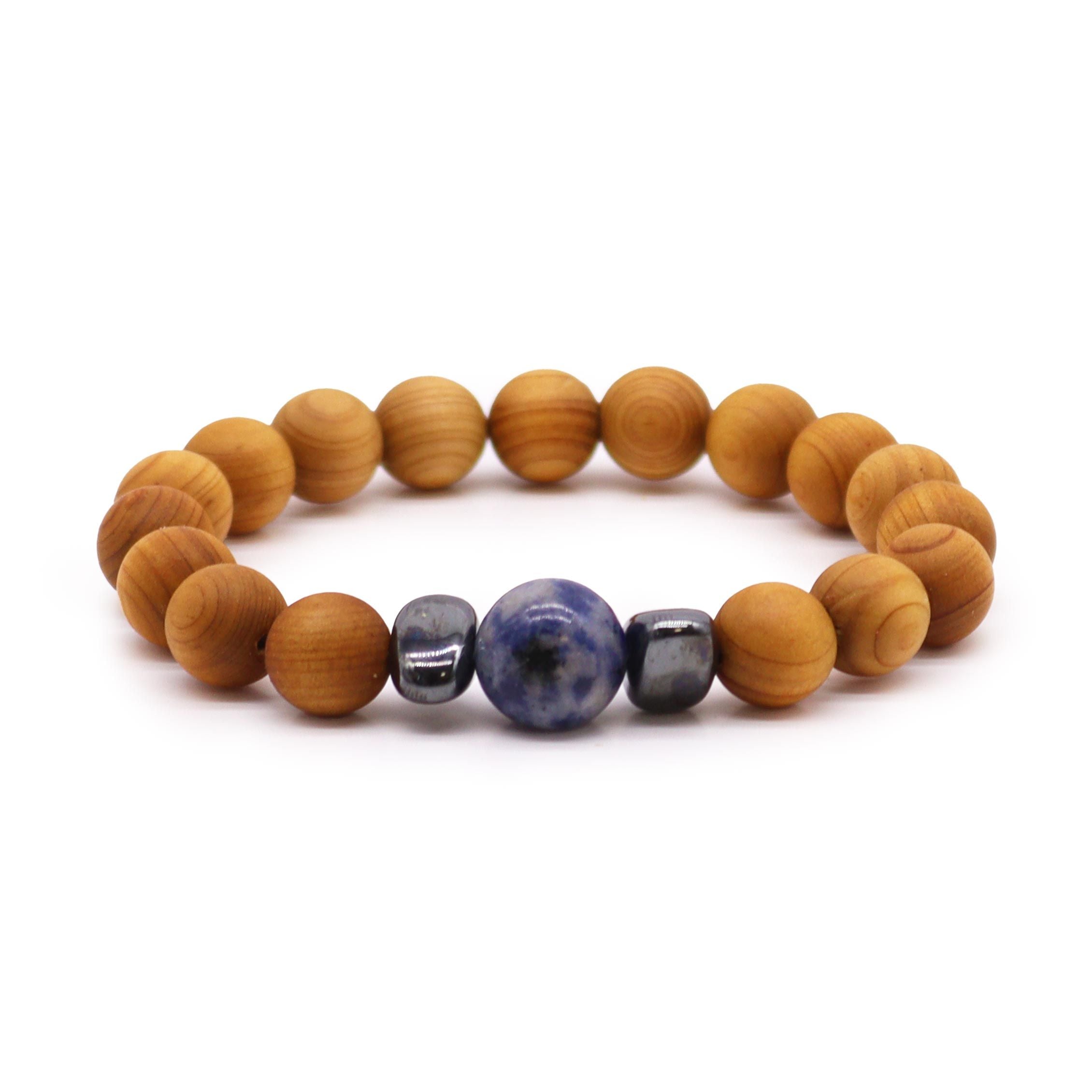 Pulsera de Cedro – Chakra de la Garganta – Sodalita