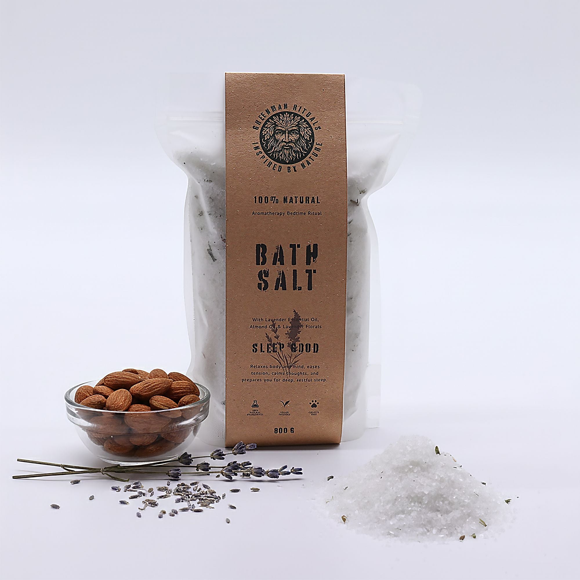 Greenman Rituals Sais de Banho de Epsom com Aromaterapia de Lavanda - Dormir Bem