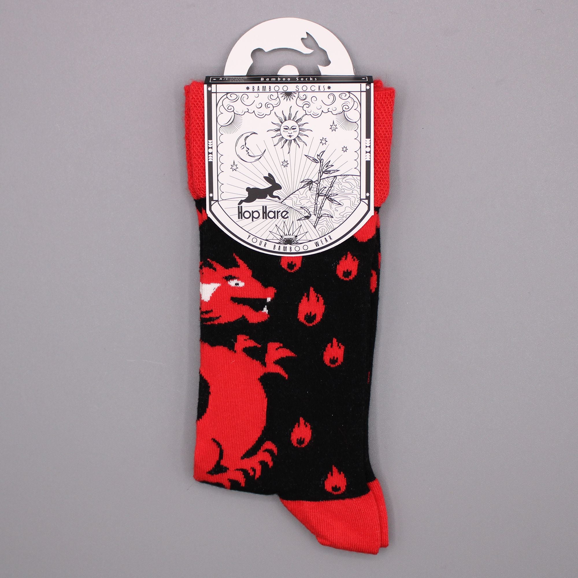 Meias de bambu Hop Hare S/M - Dragão Vermelho