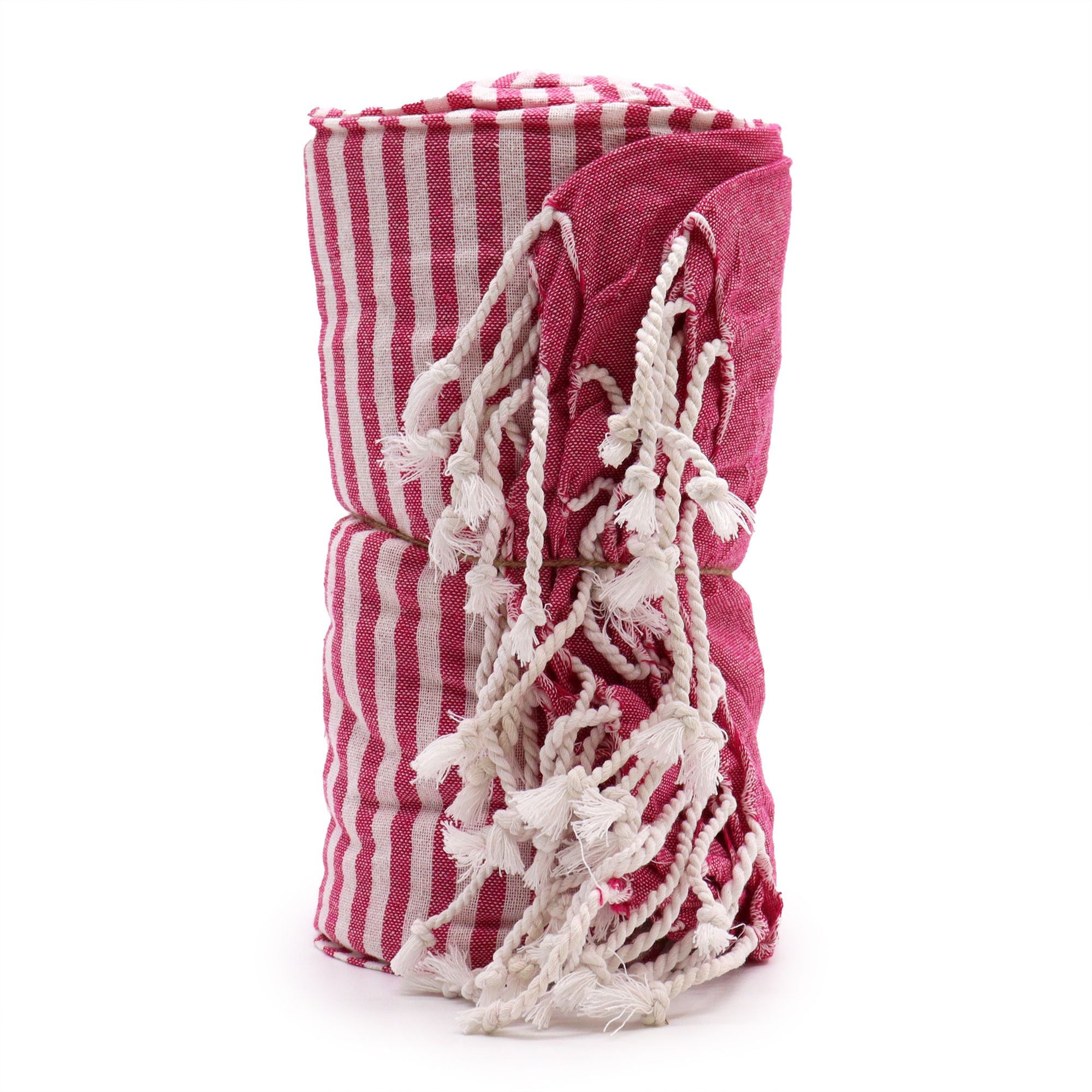Toalha Pareo de algodão - Rosa Quente - 100x180 cm