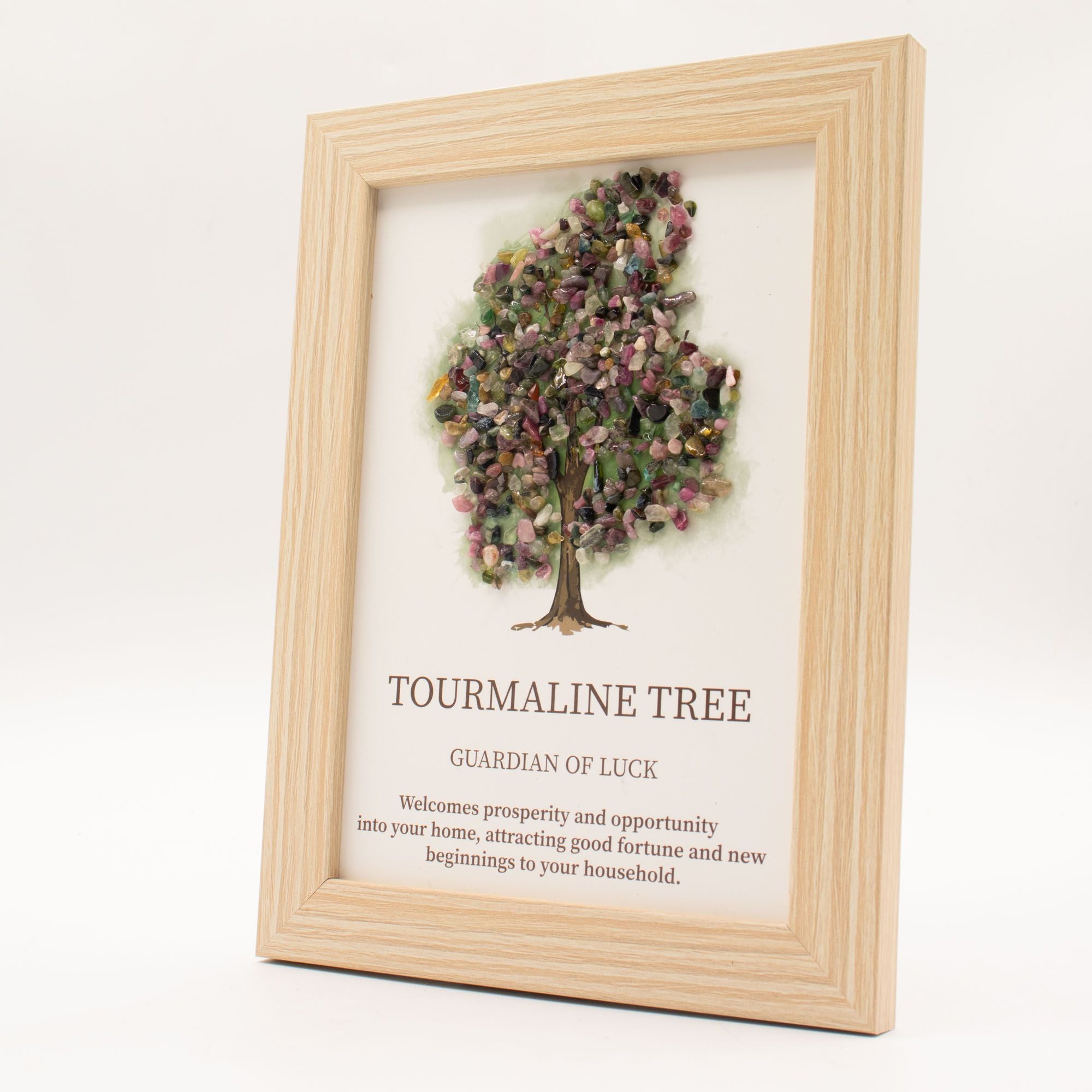 Quadro com Pedras Naturais Árvore da Vida Turmalina