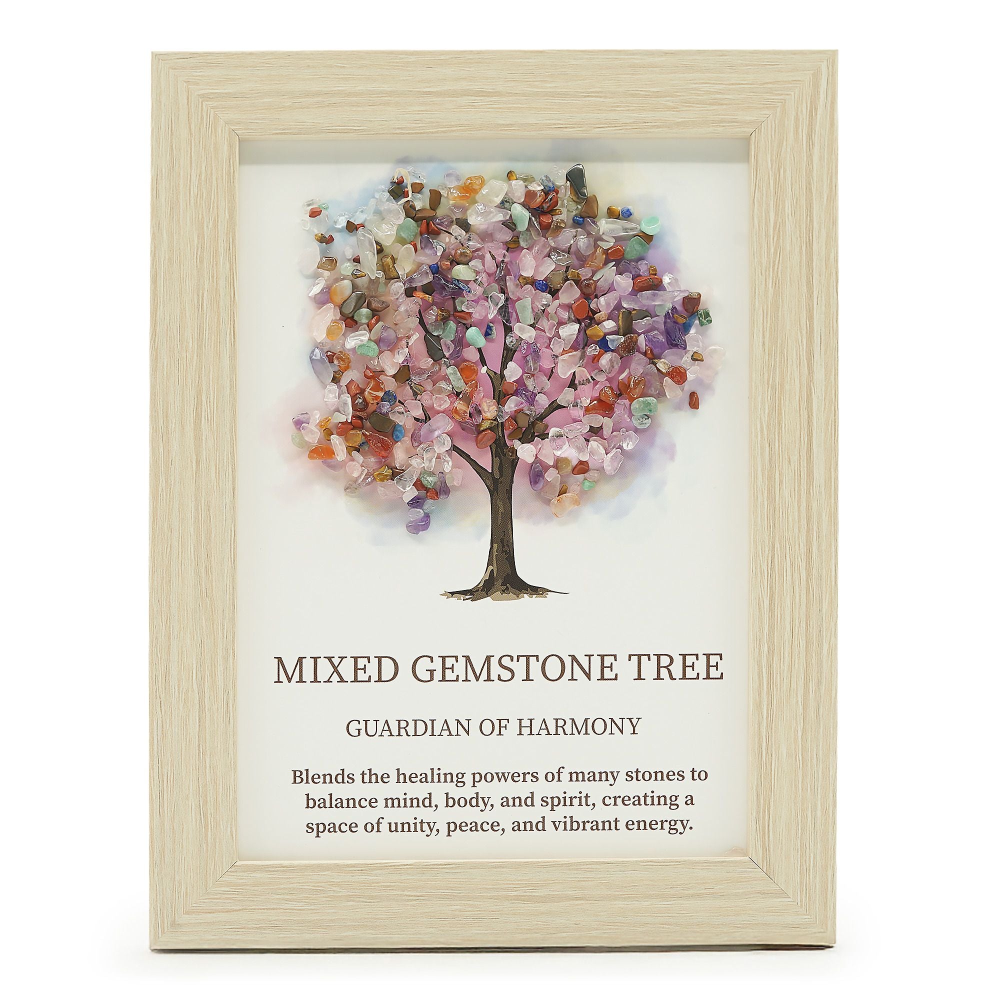 Quadro com Pedras Naturais Árvore da Vida Multicolor