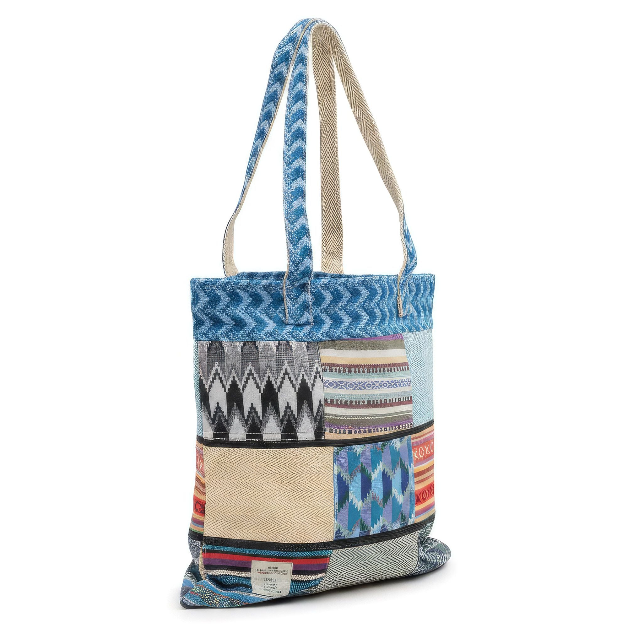 Kathmandu Patchwork Tote Bag - Dhaka Design (37x38 cm)