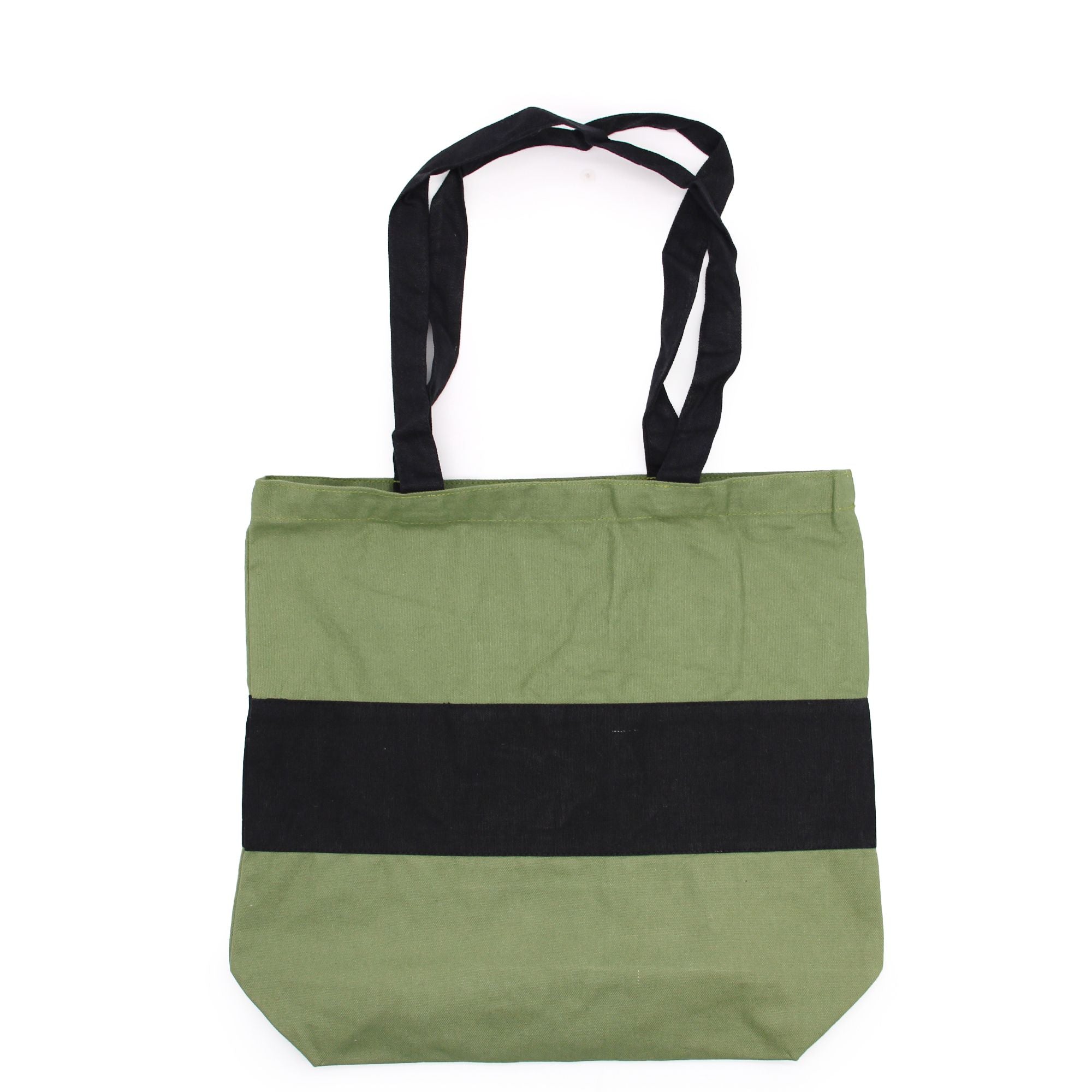 Bolsa de Algodão Dois Tons - Verde e Preto