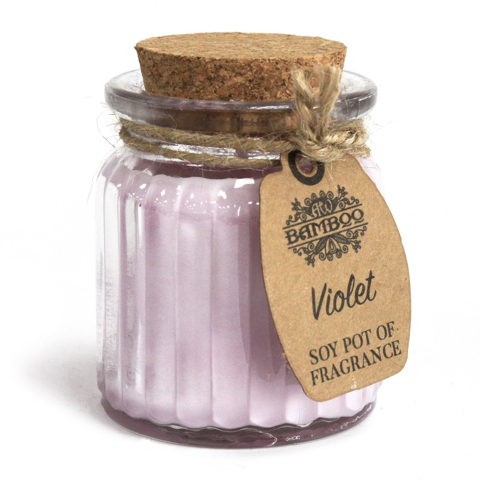 Vela de Cera de Soja em Frasco Violeta
