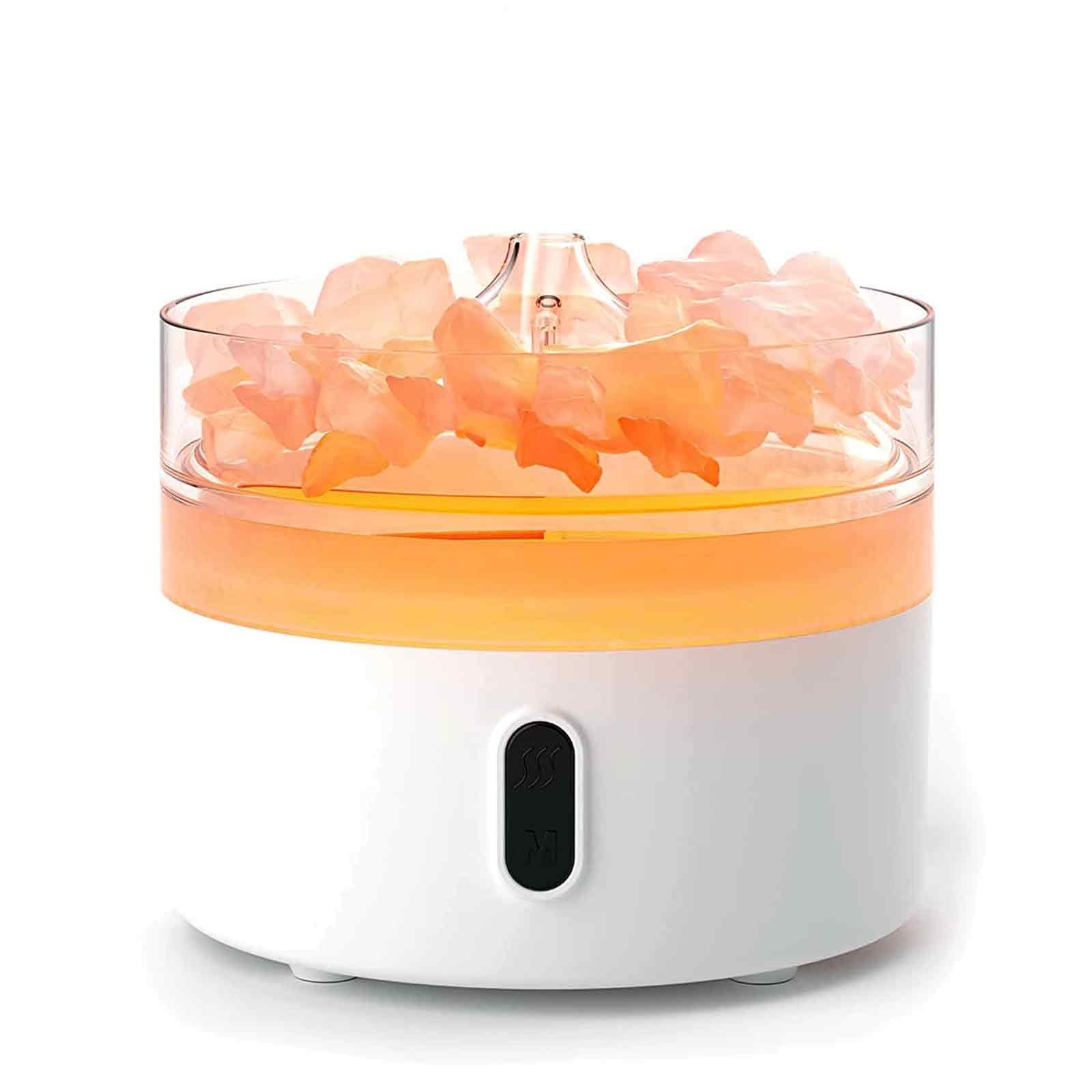 Difusor de Aroma com Sal dos Himalaias e Efeito Chama (Sal Incluído)