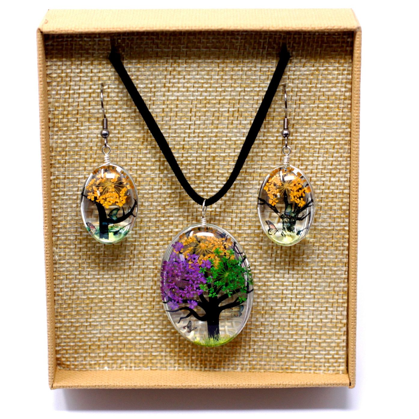Flores Prensadas - Árbol de la Vida - Colores Mixtos