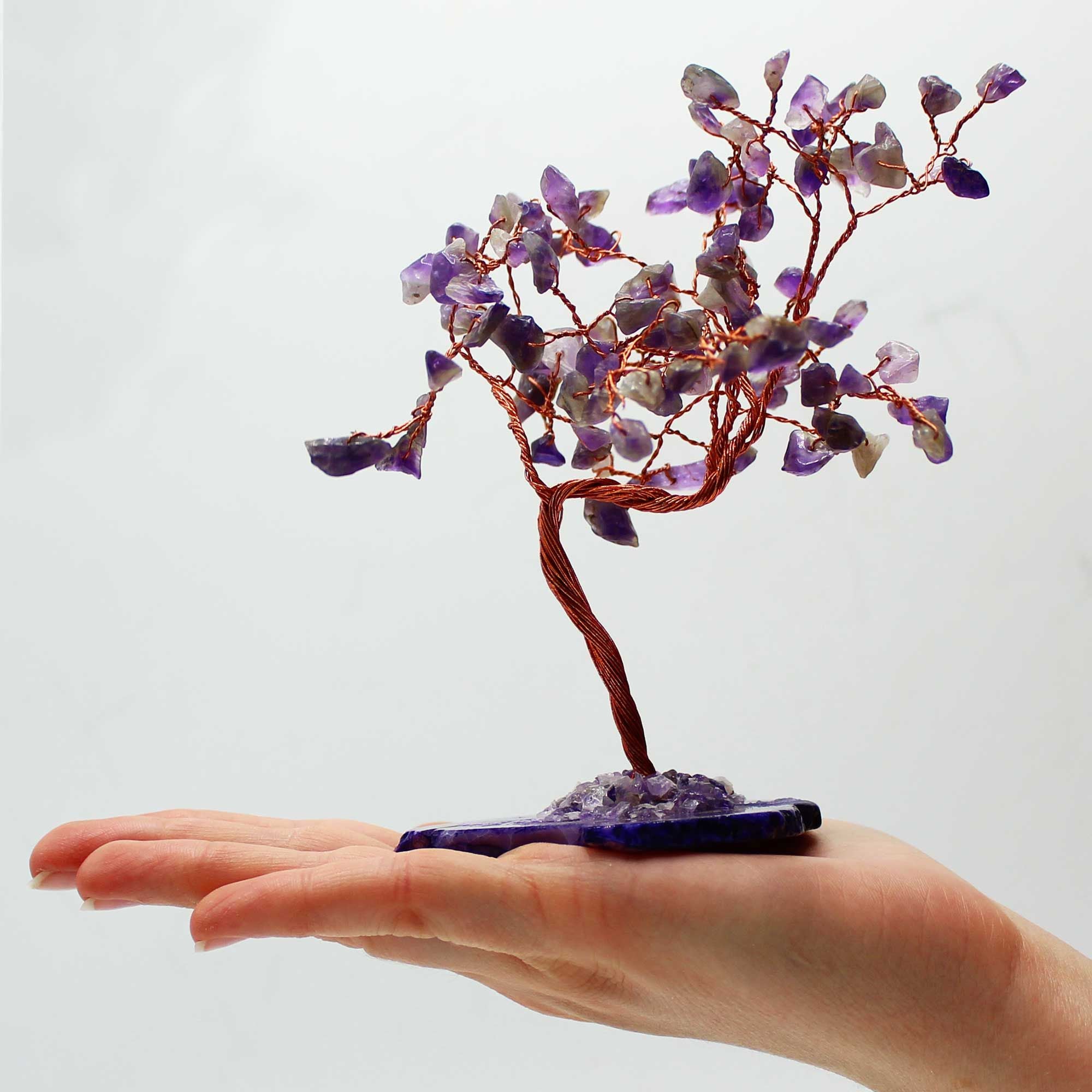 Large Natural Stone Tree Amethyst Natural Agate Base (100 Stones)