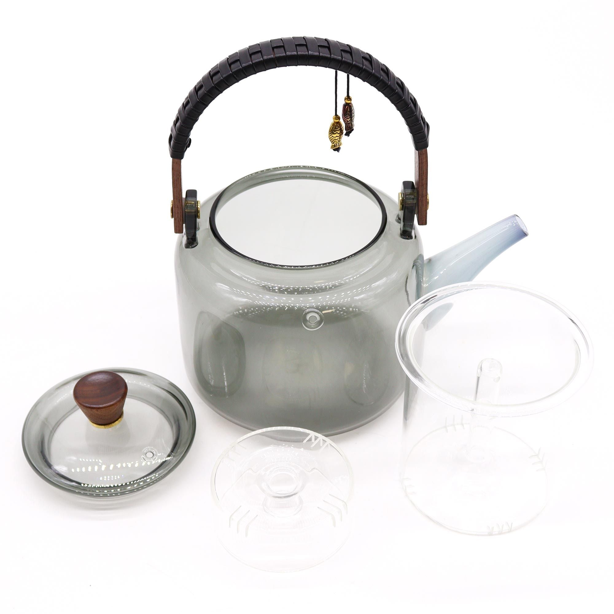 Bule de Vidro com Infusor – Sistema de Vapor Carvão – 1000ml