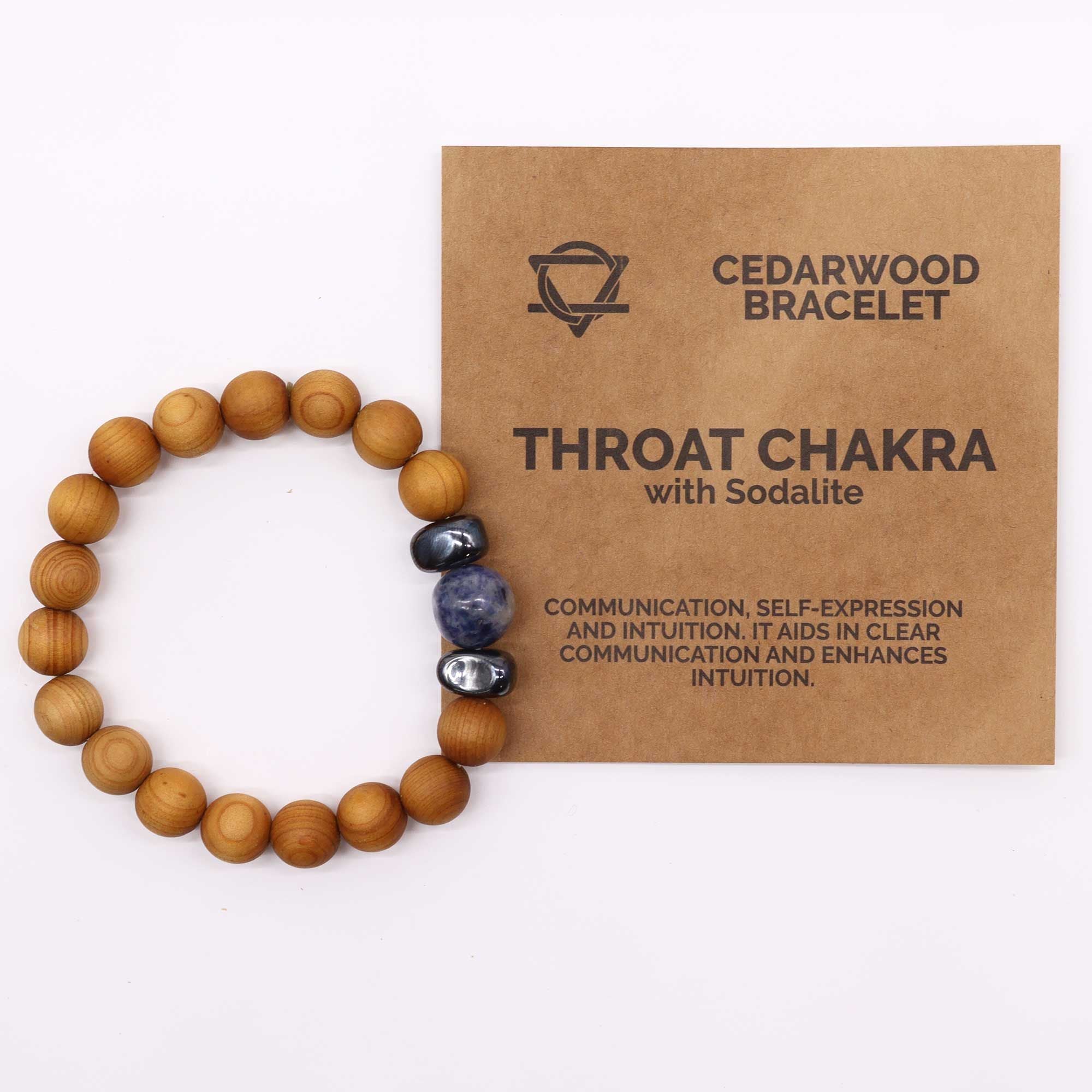 Pulsera de Cedro – Chakra de la Garganta – Sodalita