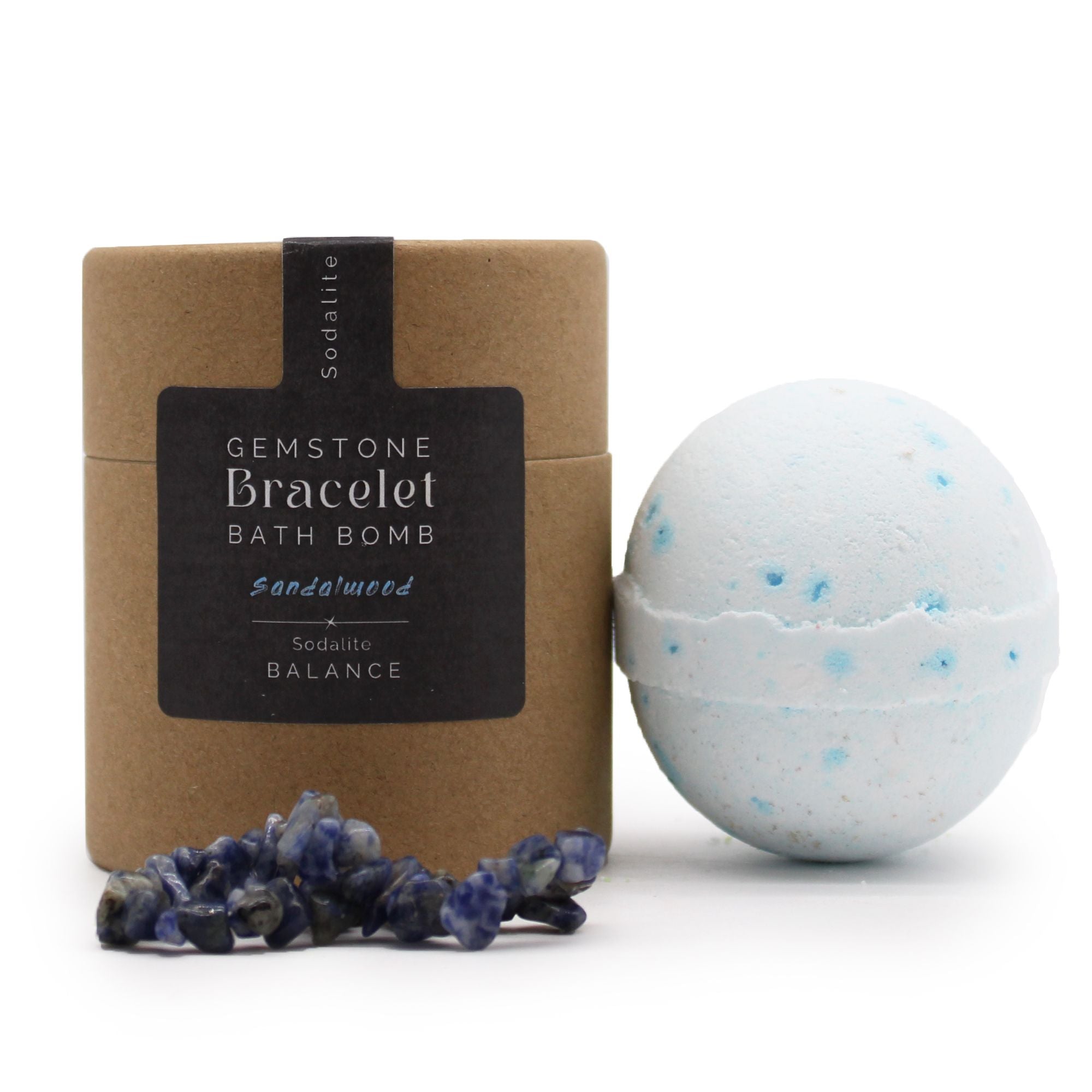 Bomba de Banho com Pulseira de Pedra Natural - Sodalita