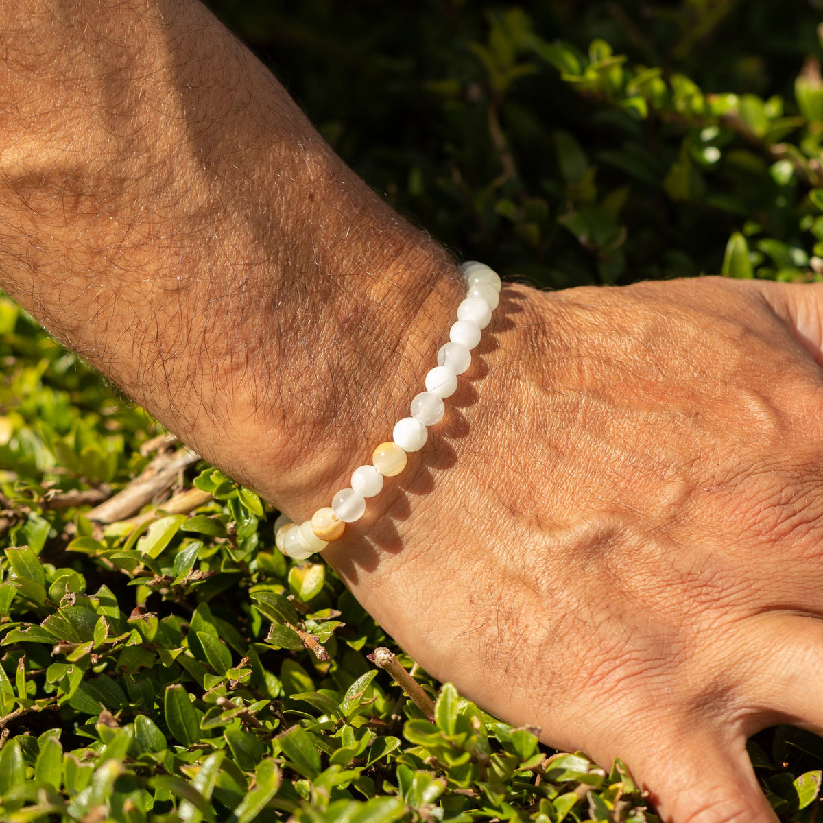 Pulseira de Poder Pequena (17cm x 6mm) - Jade da Lua