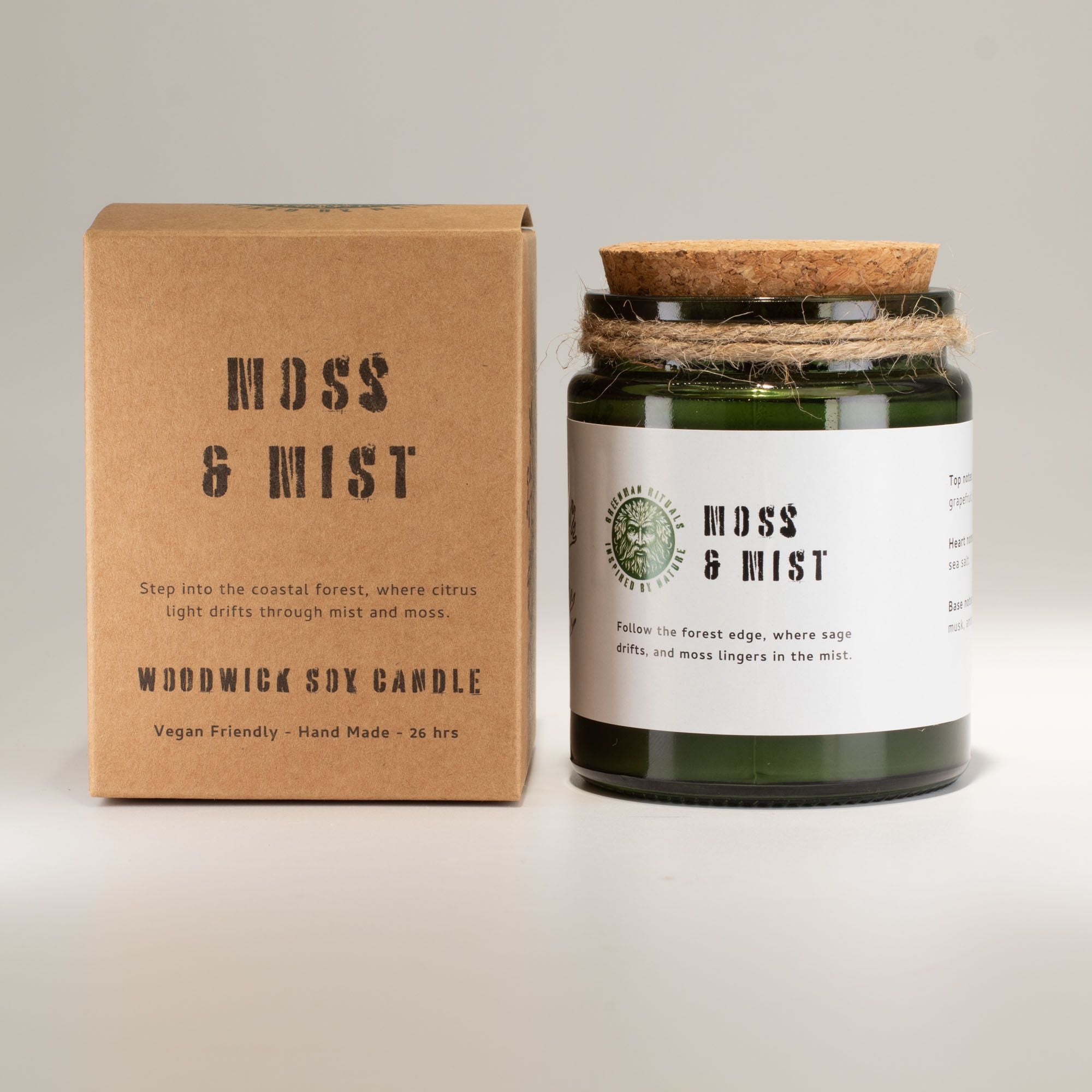 Vela de Soja Greenman Woodwick Musgo e Neblina