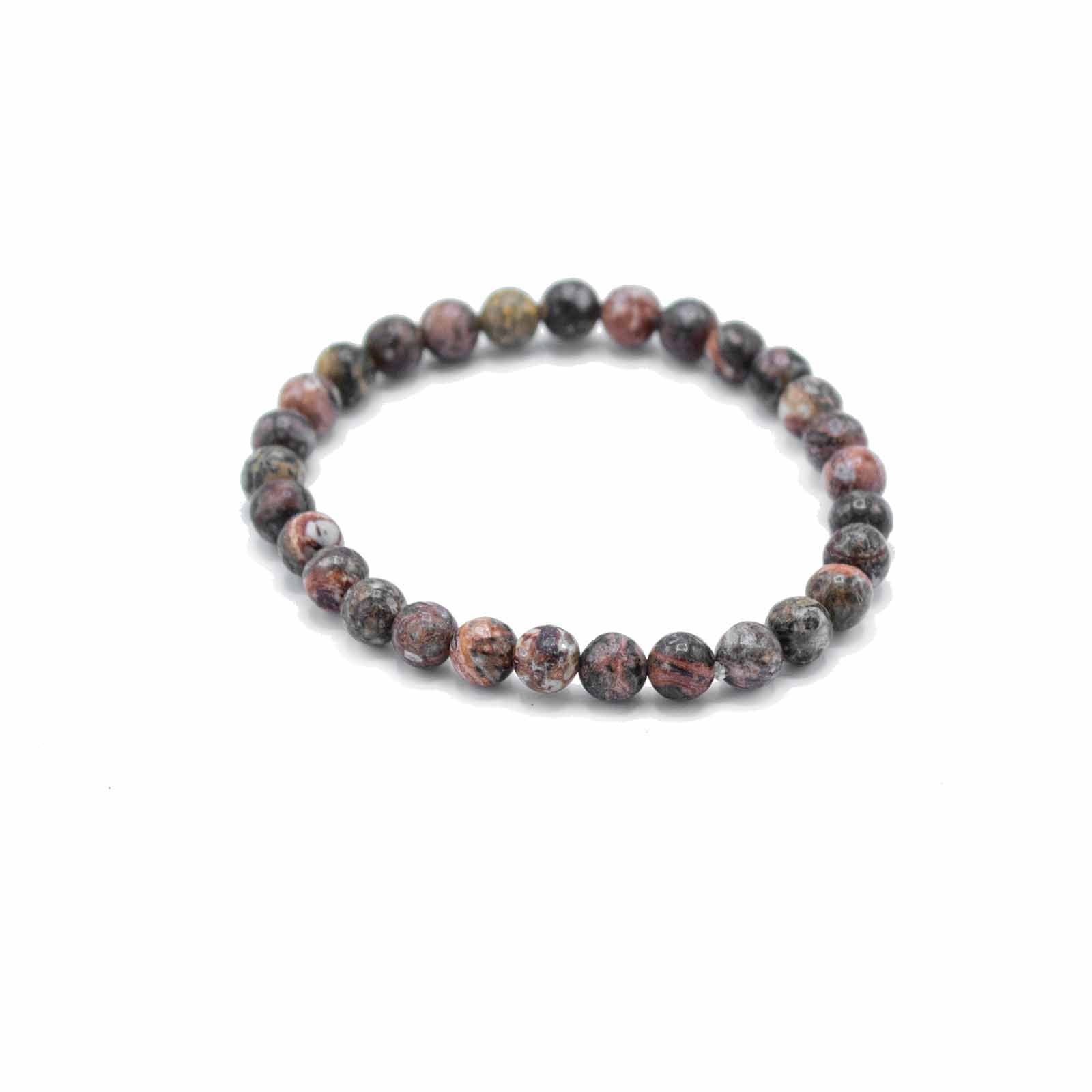 Natural Stone Manifestation Bracelet - Leopard Skin Jasper - Courage