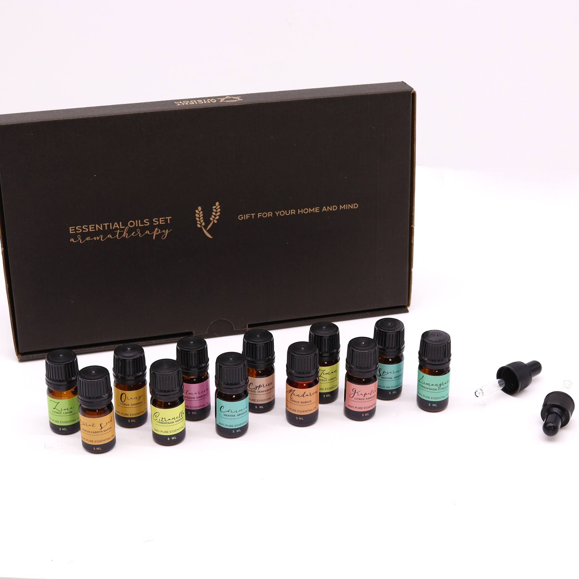 Conjunto de Óleos Essenciais de Aromaterapia – Verão (12×5 ml)