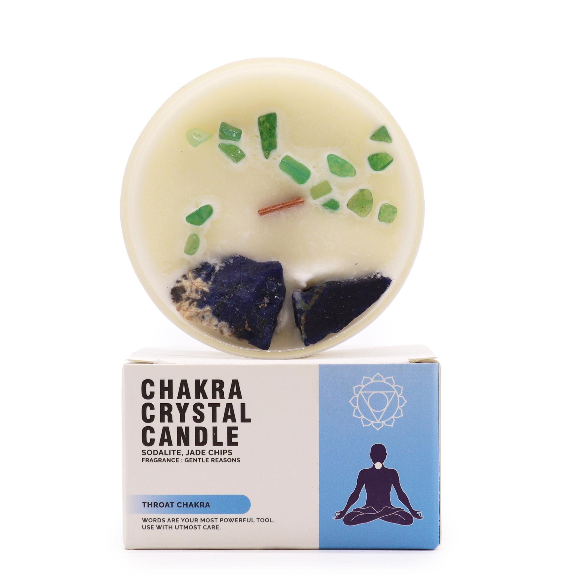 Vela de Cristal Chakra Garganta
