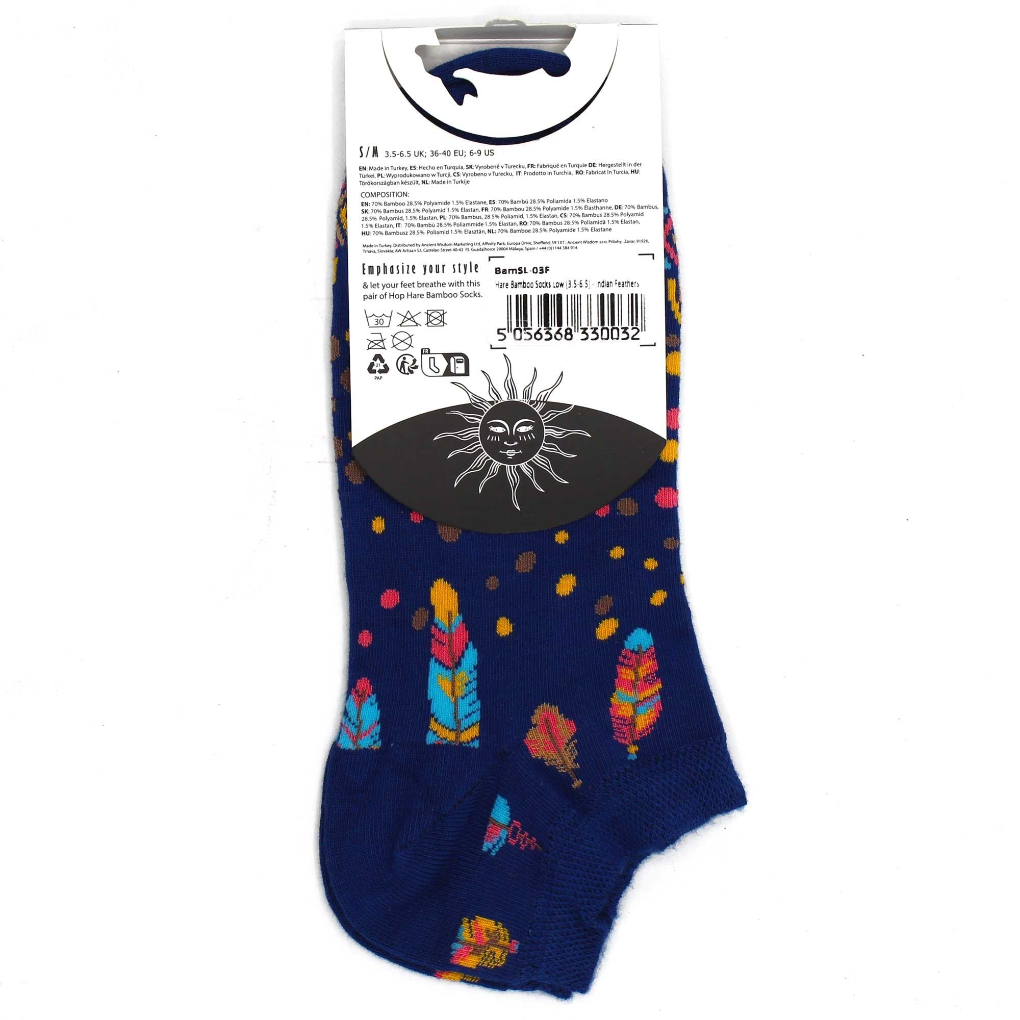 Soquetes de bambu Hop Hare S/M 36-40 - Penas Indianas