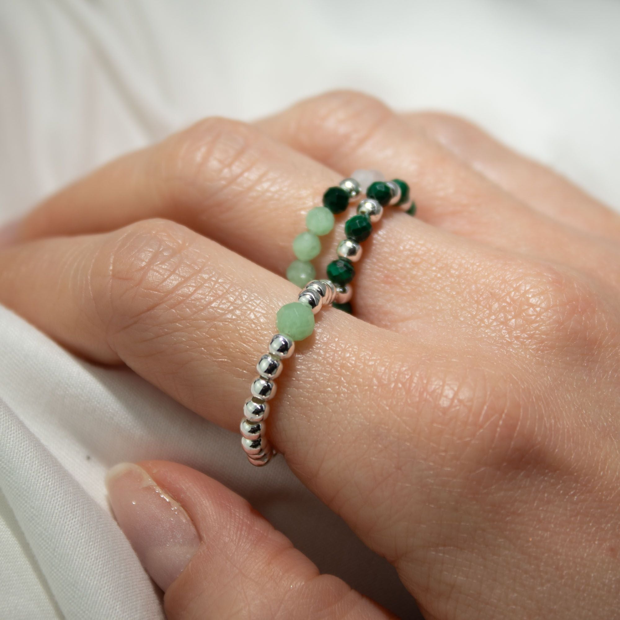 Conjunto de Anéis com Pedra Nymph – Espírito da Floresta