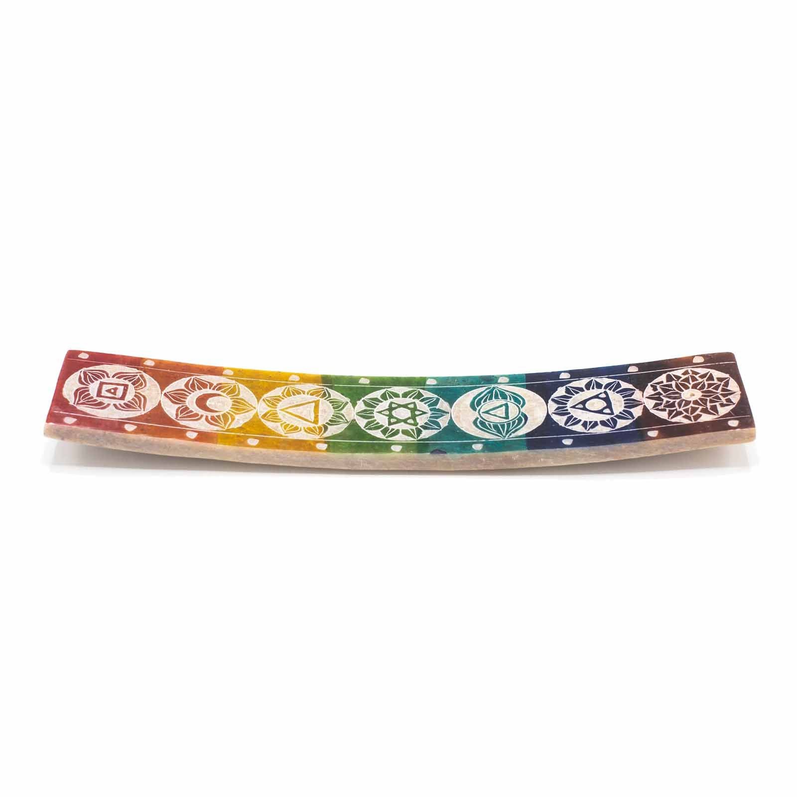 Suporte de Incenso em Esteatite Sete Chakras