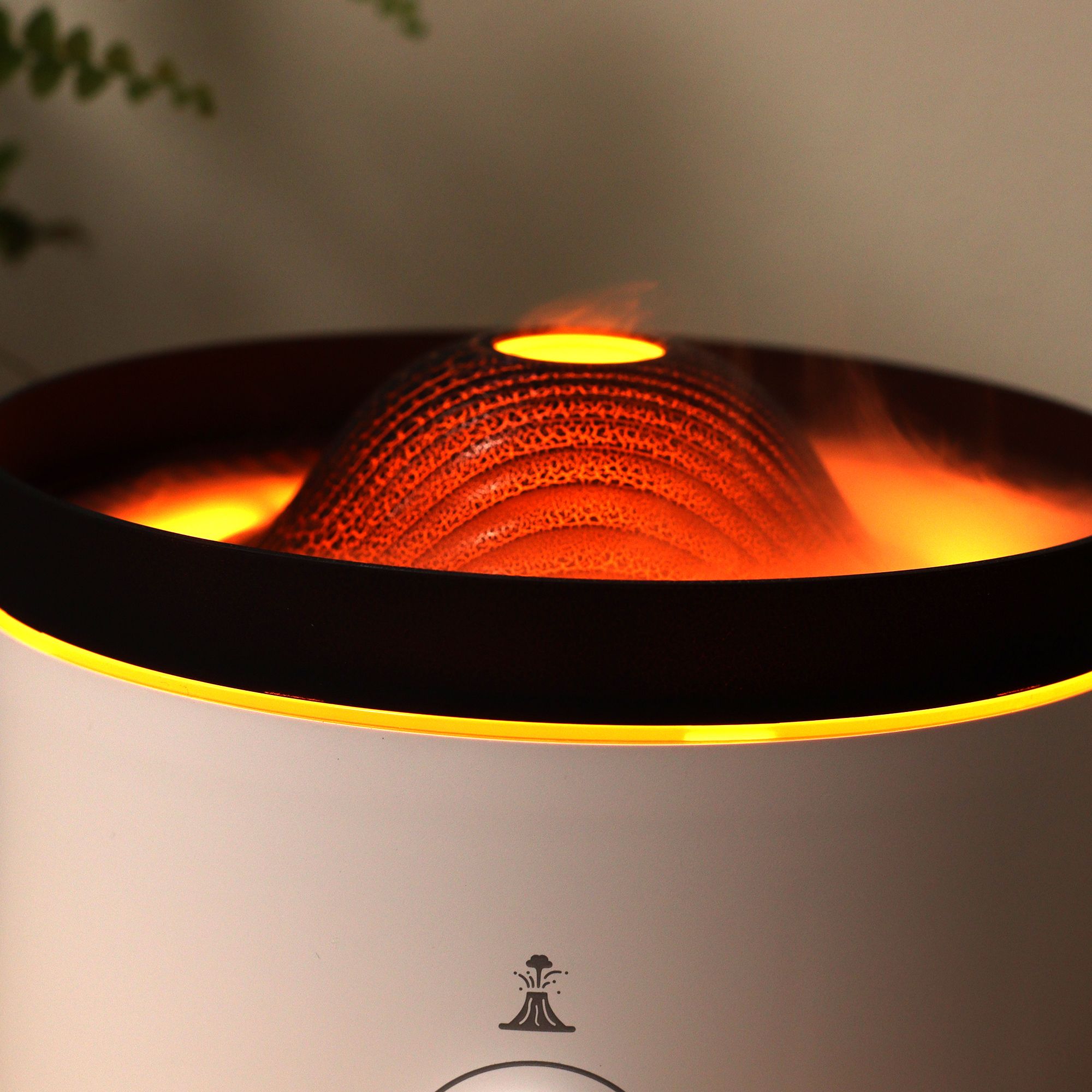 Difusor de Aroma Eléctrico Grande con Efecto Volcán de Dos Colores (Enchufe EU)