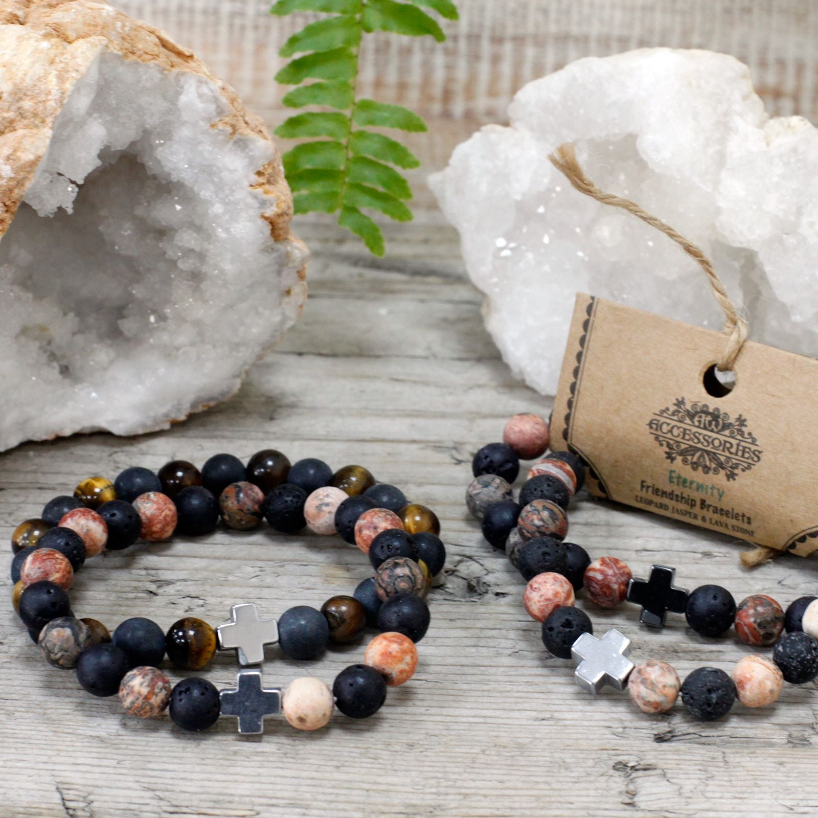 Set of 2 Natural Stone Bracelets – Eternity
