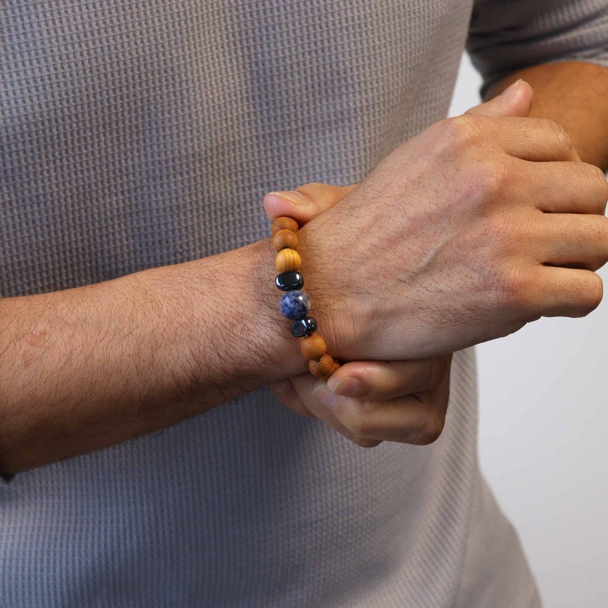 Pulsera de Cedro – Chakra de la Garganta – Sodalita