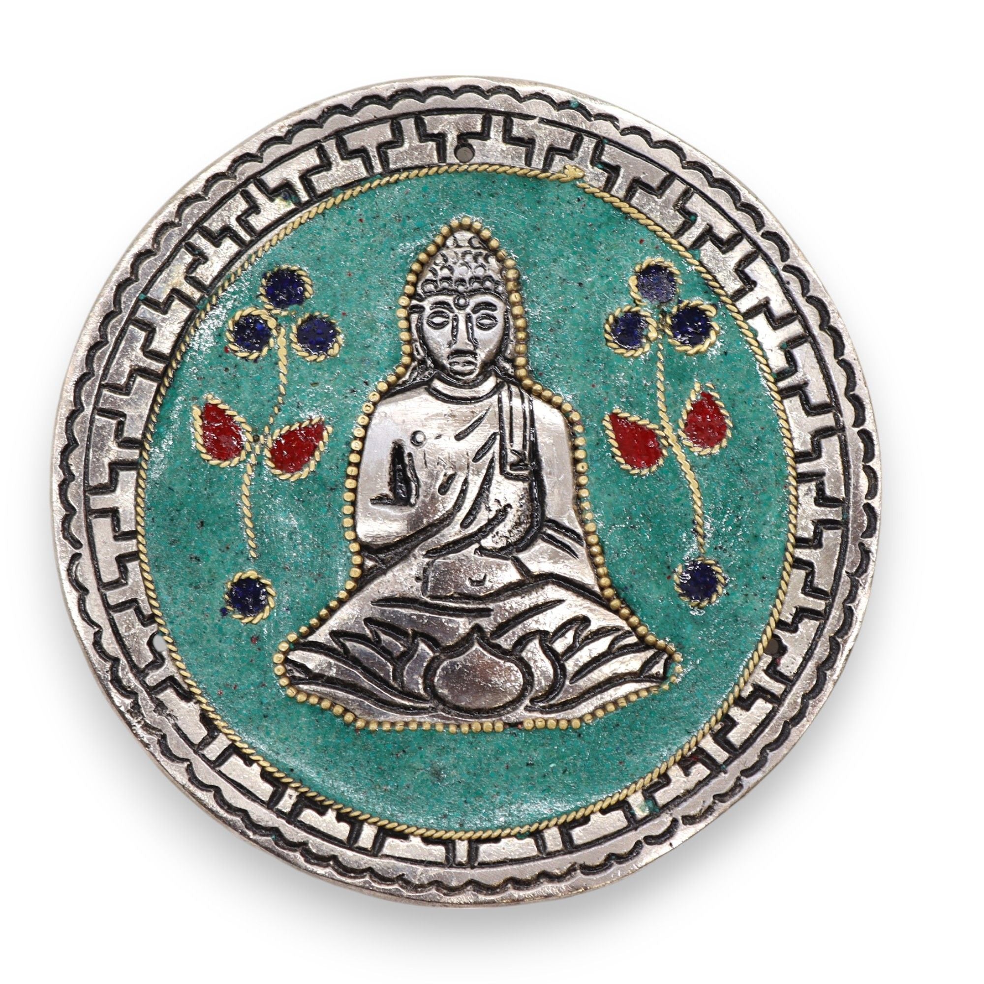 Suporte de Incenso Buda Verde Decorativo
