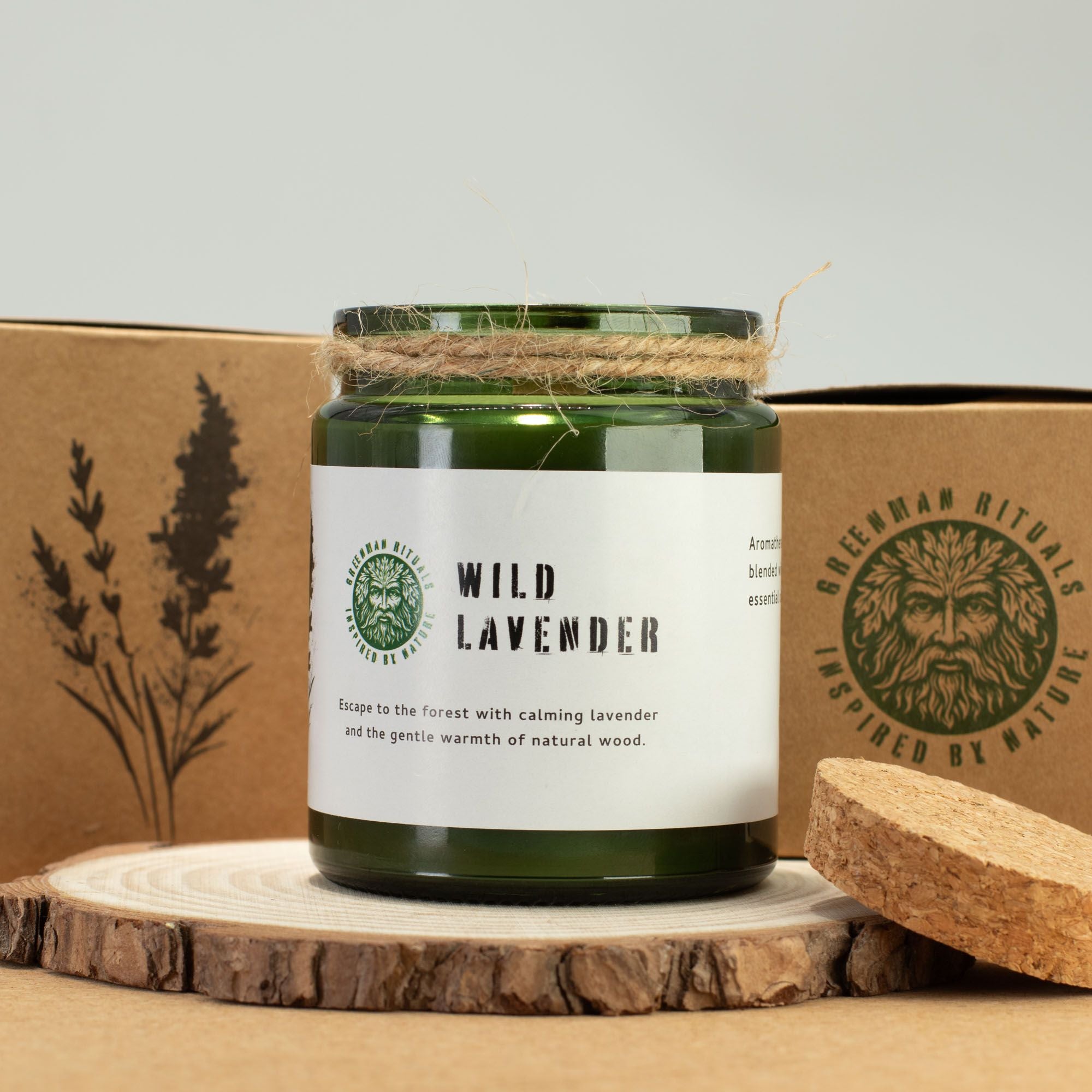 Vela de Soja Greenman Woodwick Lavanda Silvestre