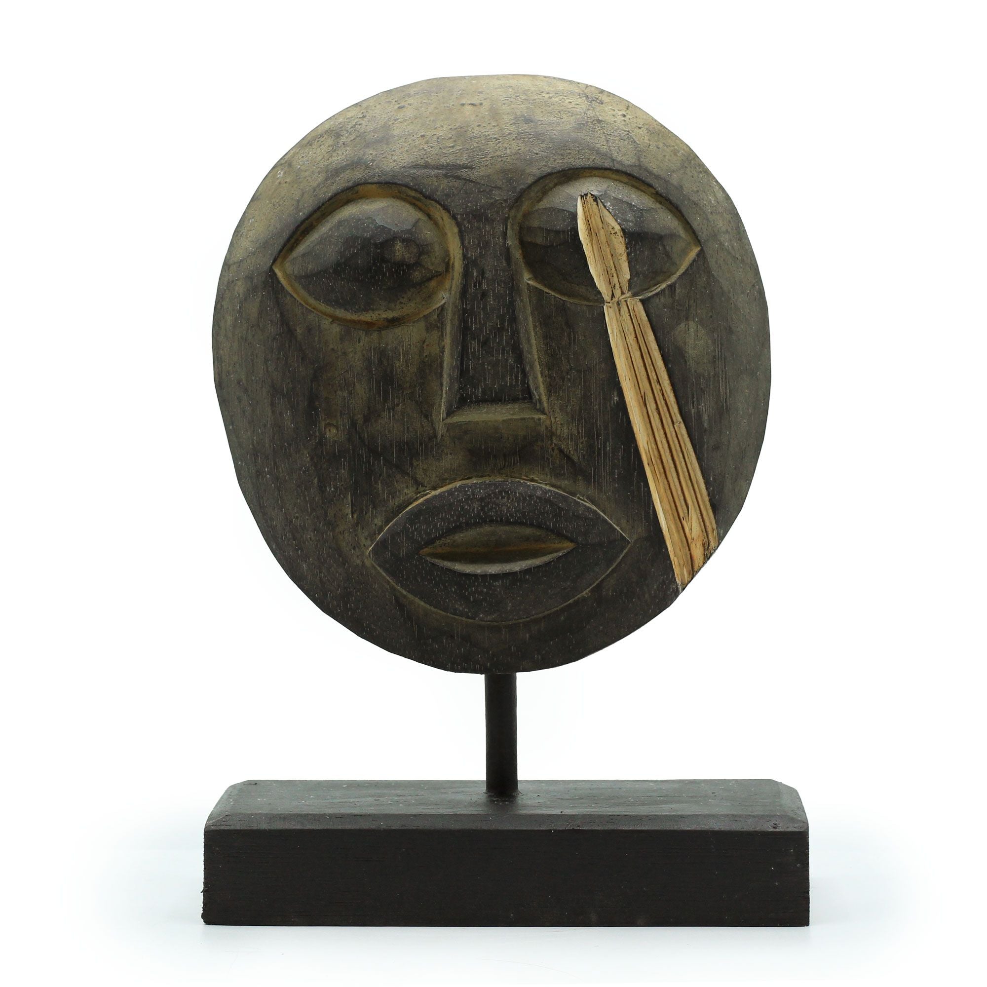 Máscara Decorativa Tribal de Timor – Antiga