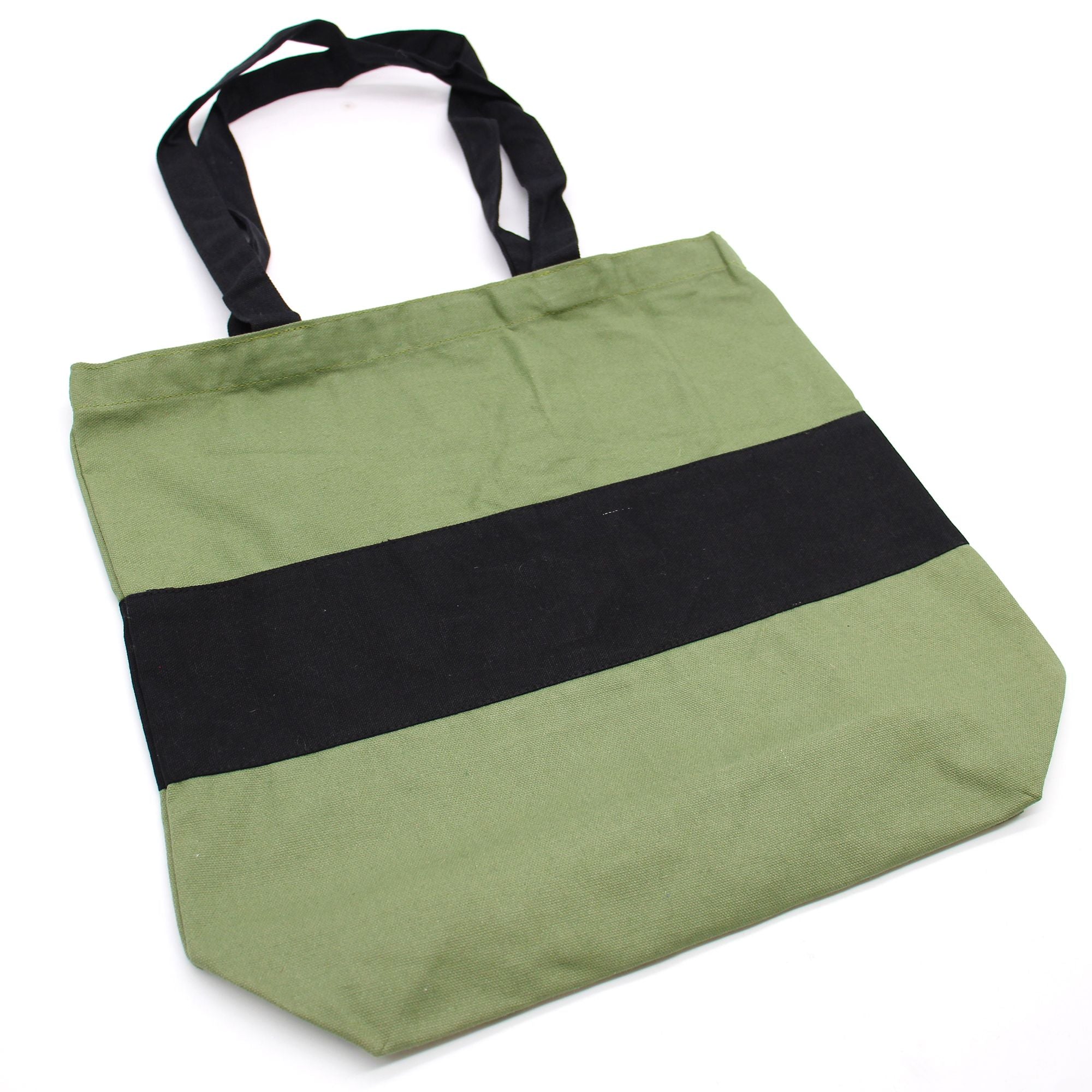Bolsa de Algodão Dois Tons - Verde e Preto