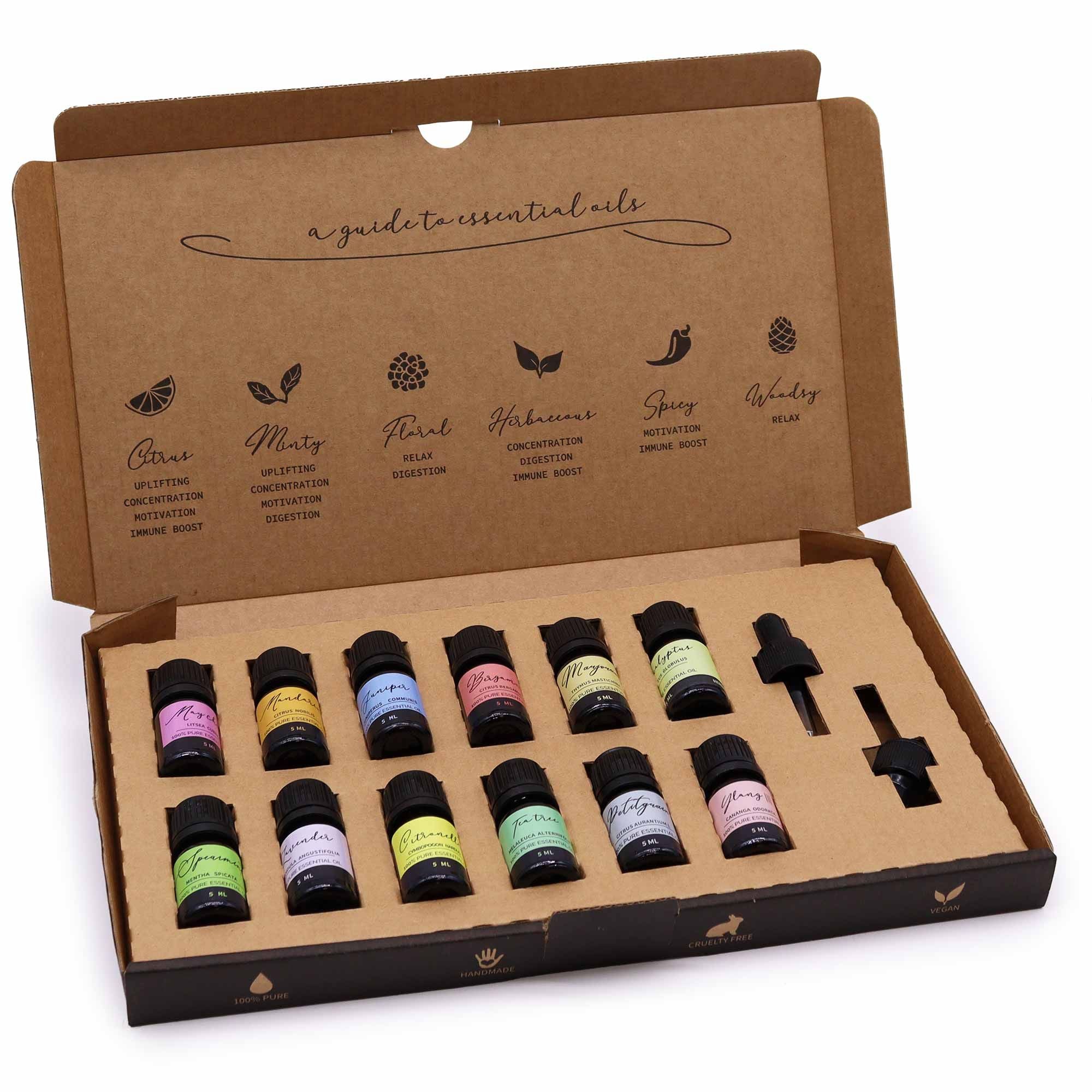 Conjunto de Óleos Essenciais de Aromaterapia – Primavera (12×5 ml)