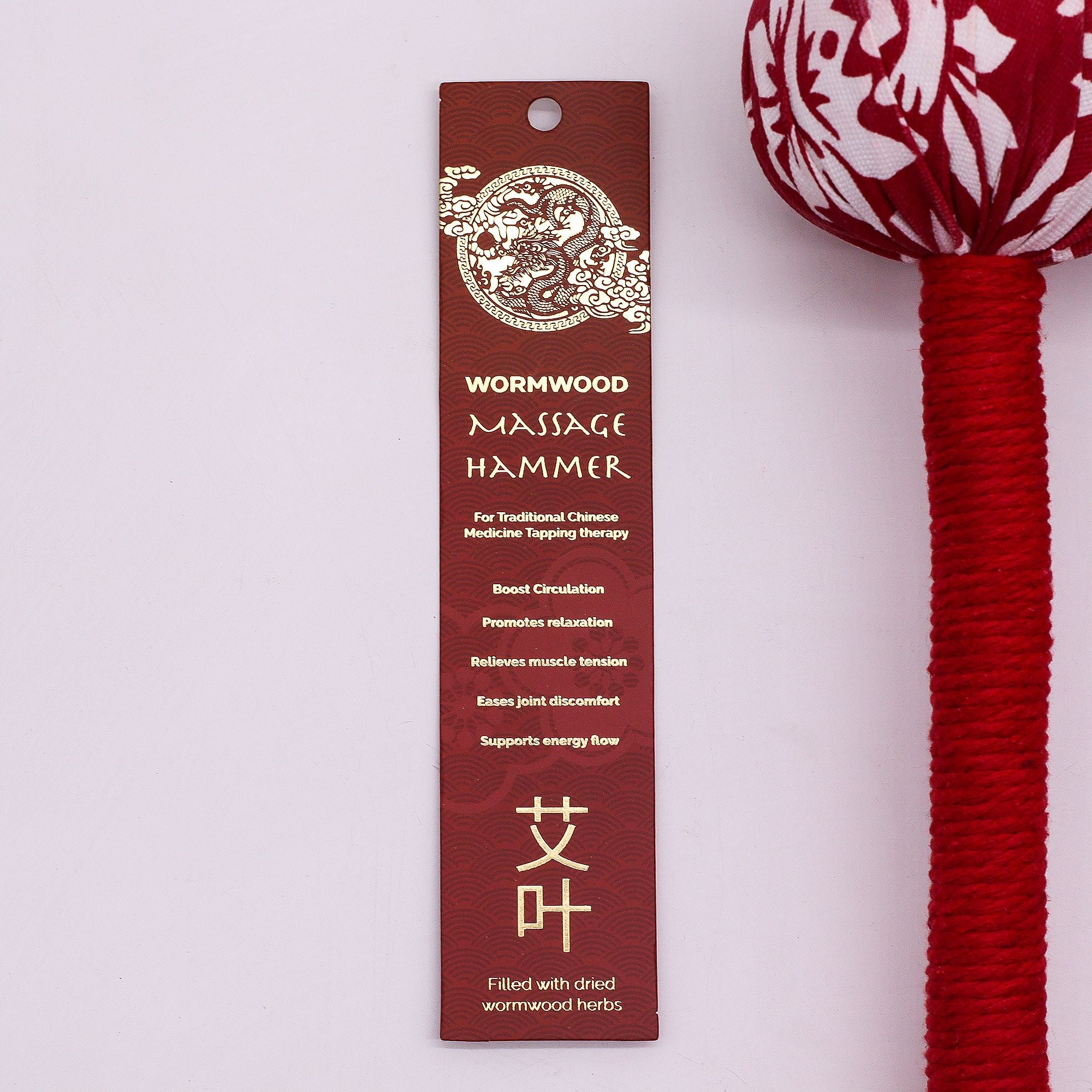 Martelo de Massagem com Artemísia – Vermelho