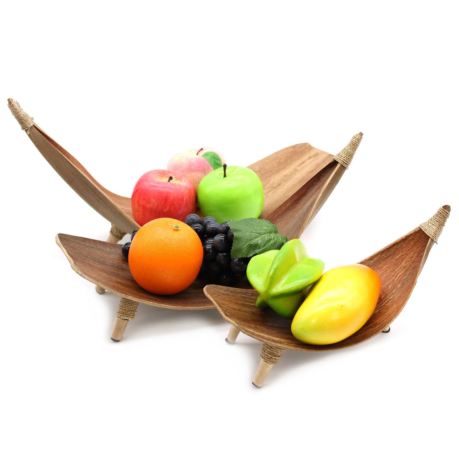 Conjunto de fruteiras em folha de coco – Natural