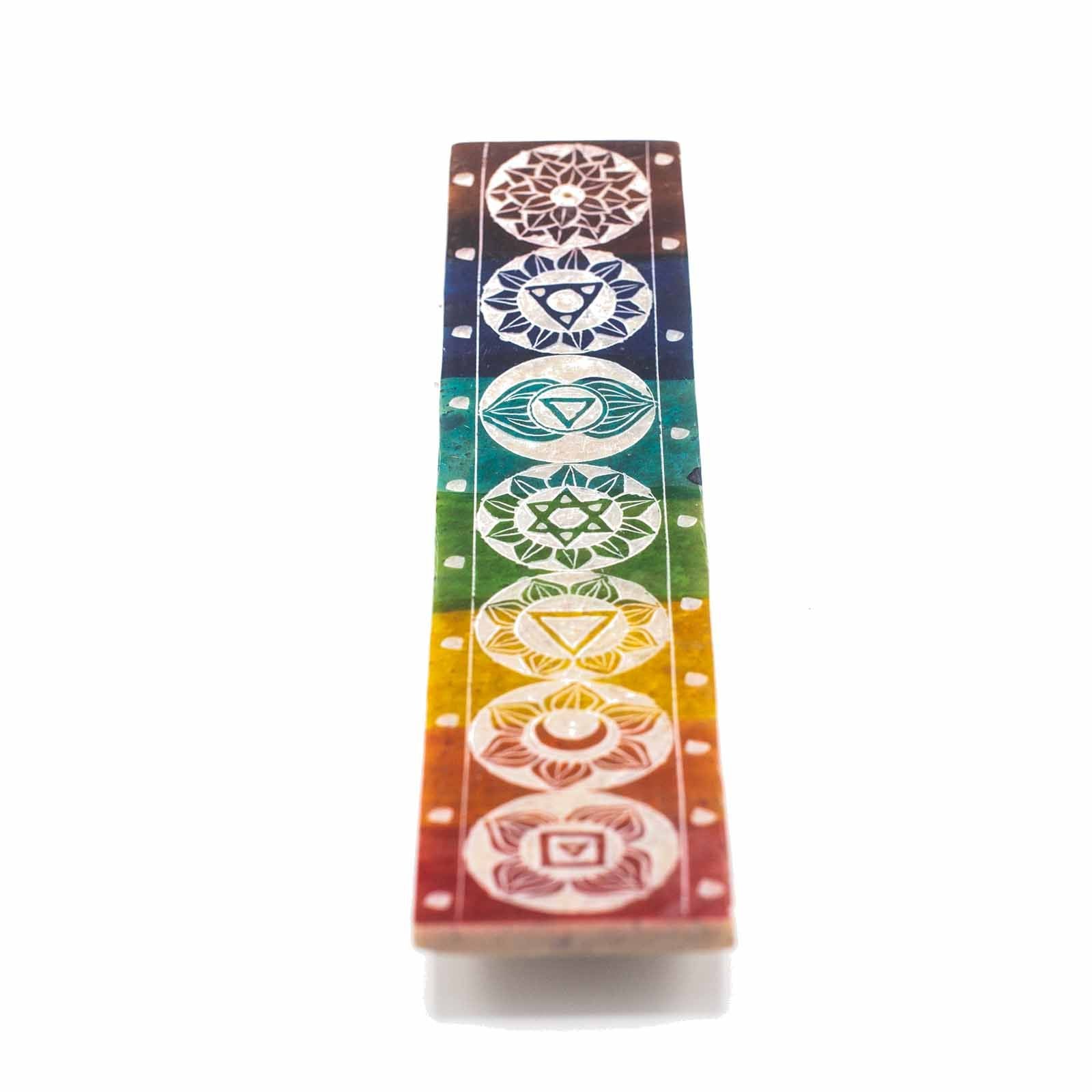 Suporte de Incenso em Esteatite Sete Chakras