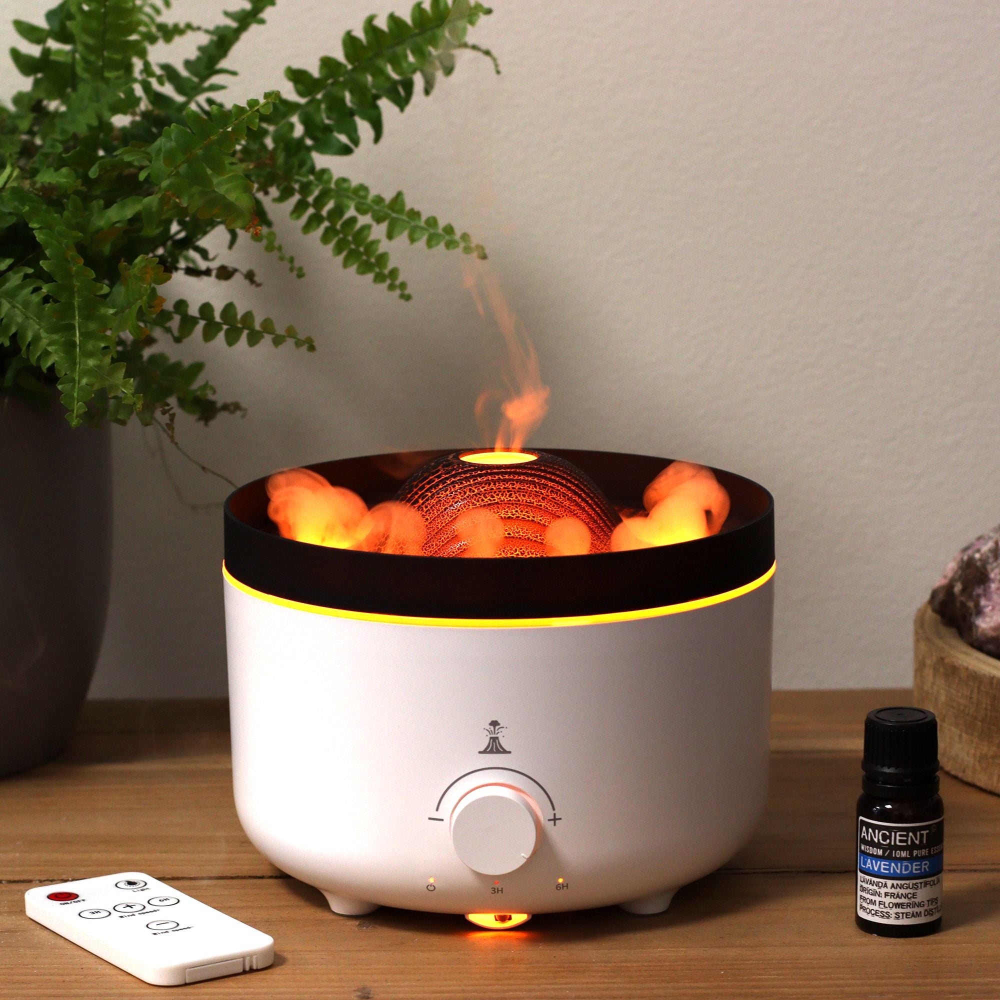Difusor de Aroma Eléctrico Grande con Efecto Volcán de Dos Colores (Enchufe EU)