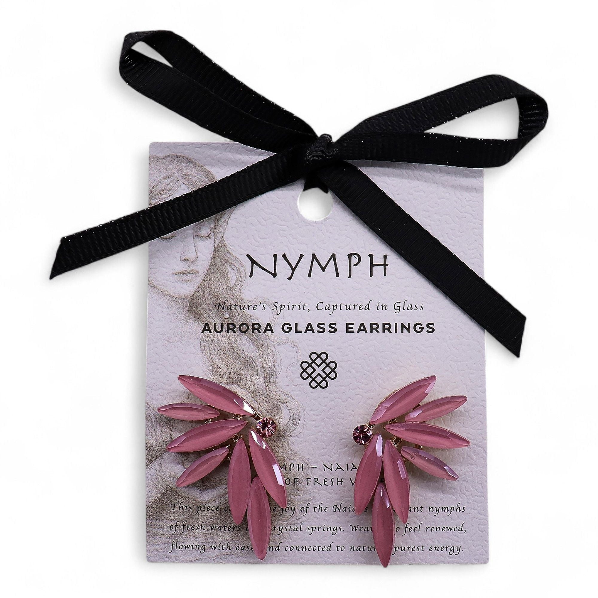Brincos de Cristal Vintage - Fadas - Quartzo Rosa