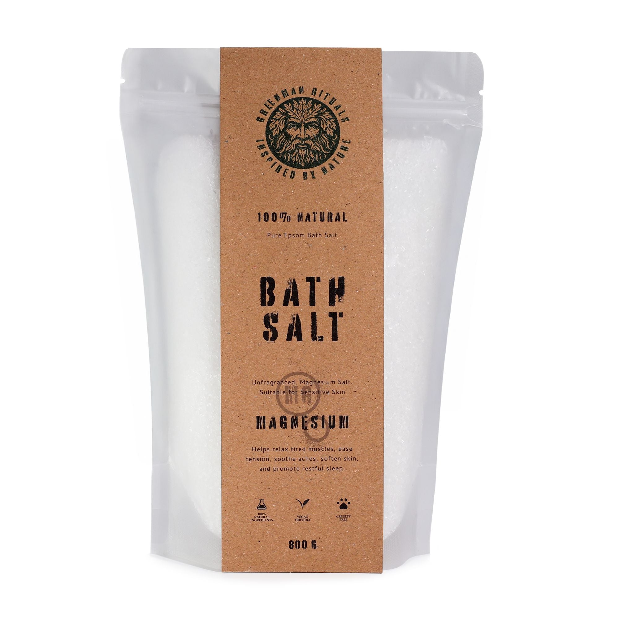 Greenman Rituals Sais de Banho de Epsom com Magnésio - Fórmula Pura