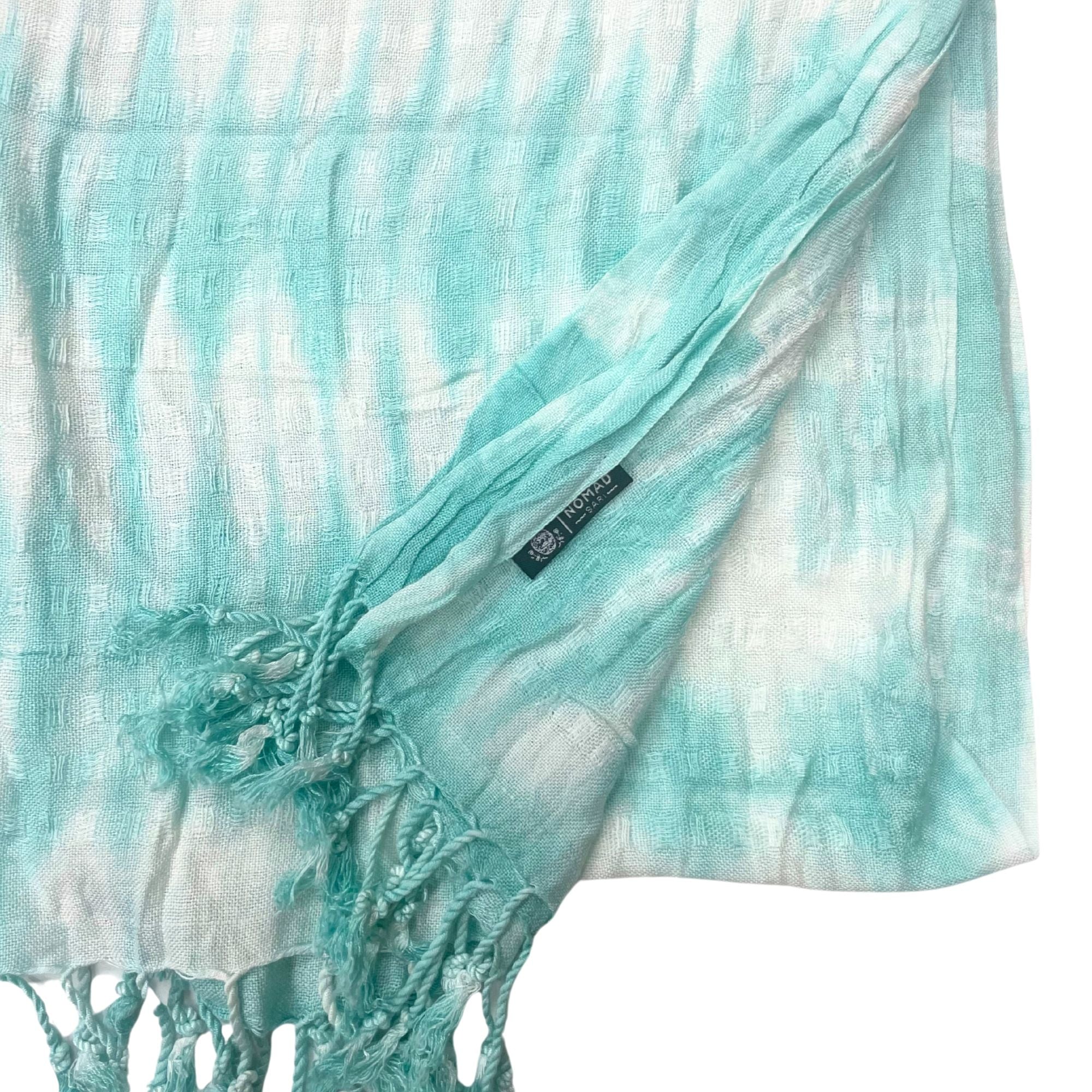 Écharpe Boho Java Art - Riscas Turquesa - 62x200 cm