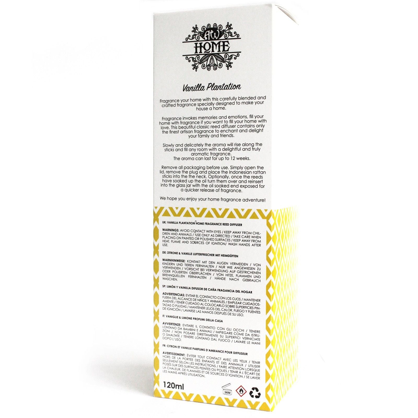 Difusor Aromático 120 ml - Baunilha