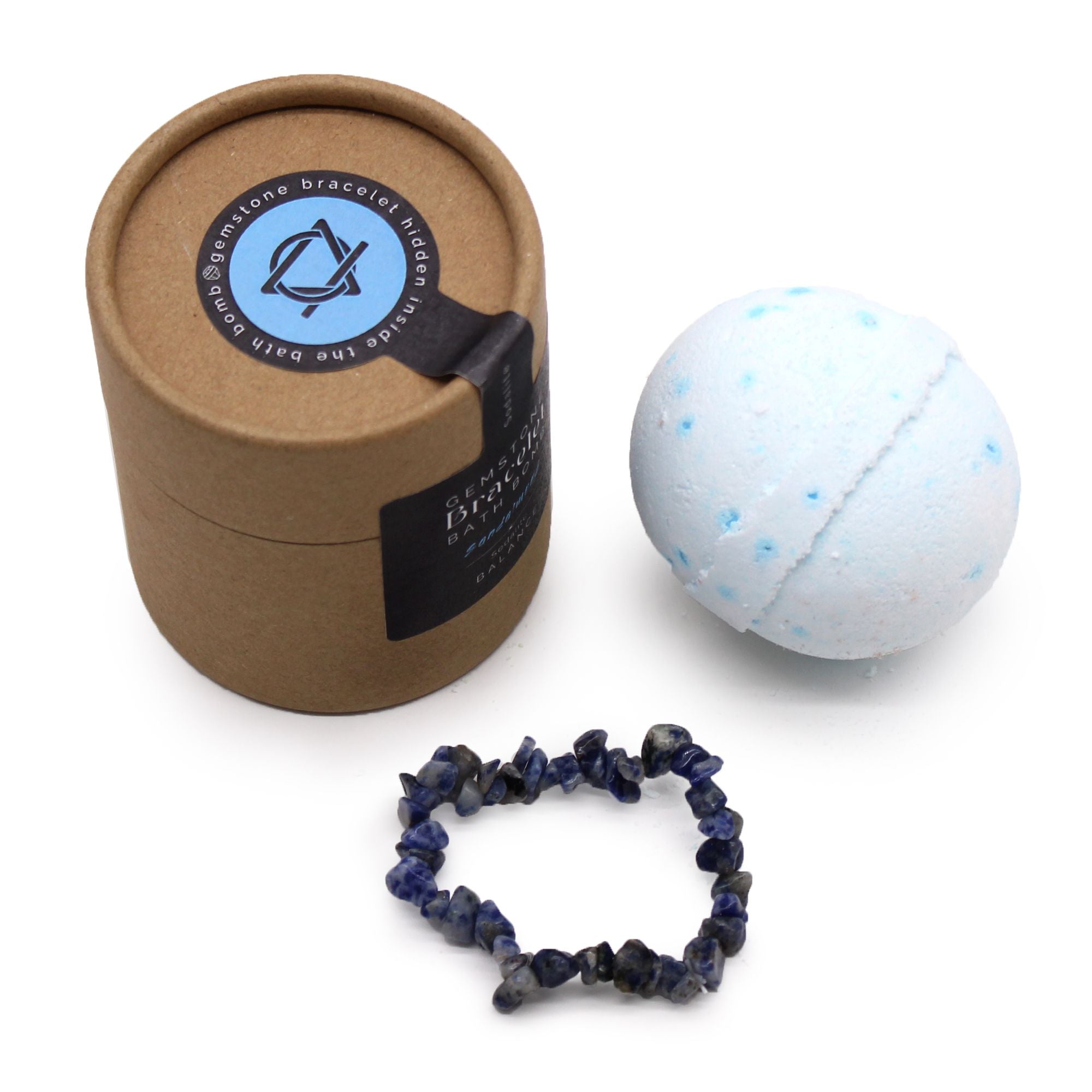 Bomba de Banho com Pulseira de Pedra Natural - Sodalita
