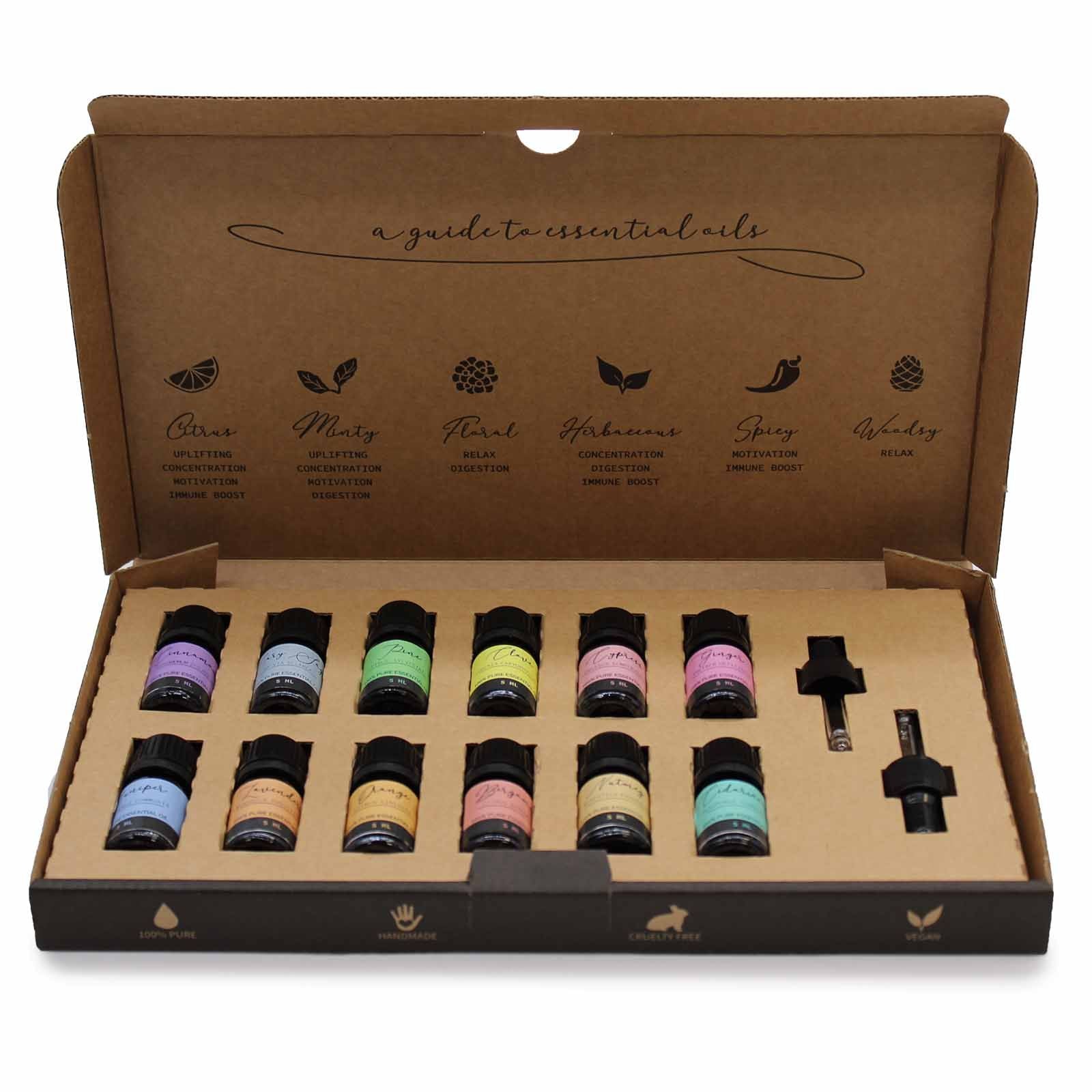 Conjunto de Óleos Essenciais de Aromaterapia – Outono (12×5 ml)