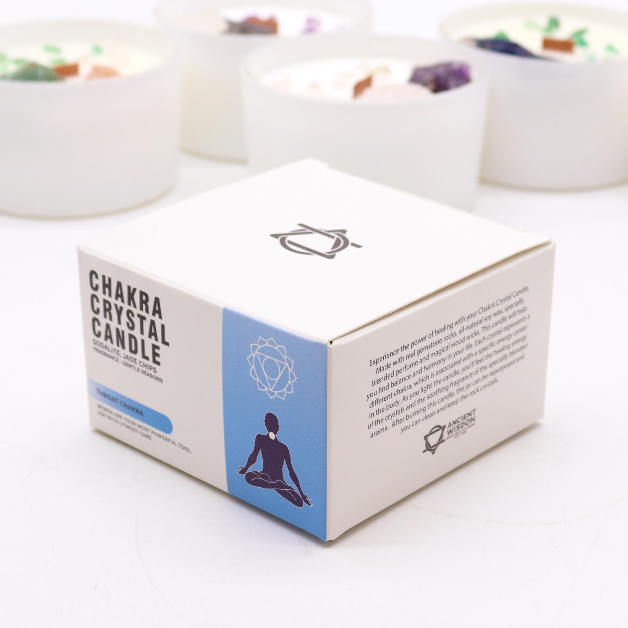 Vela de Cristal Chakra Garganta