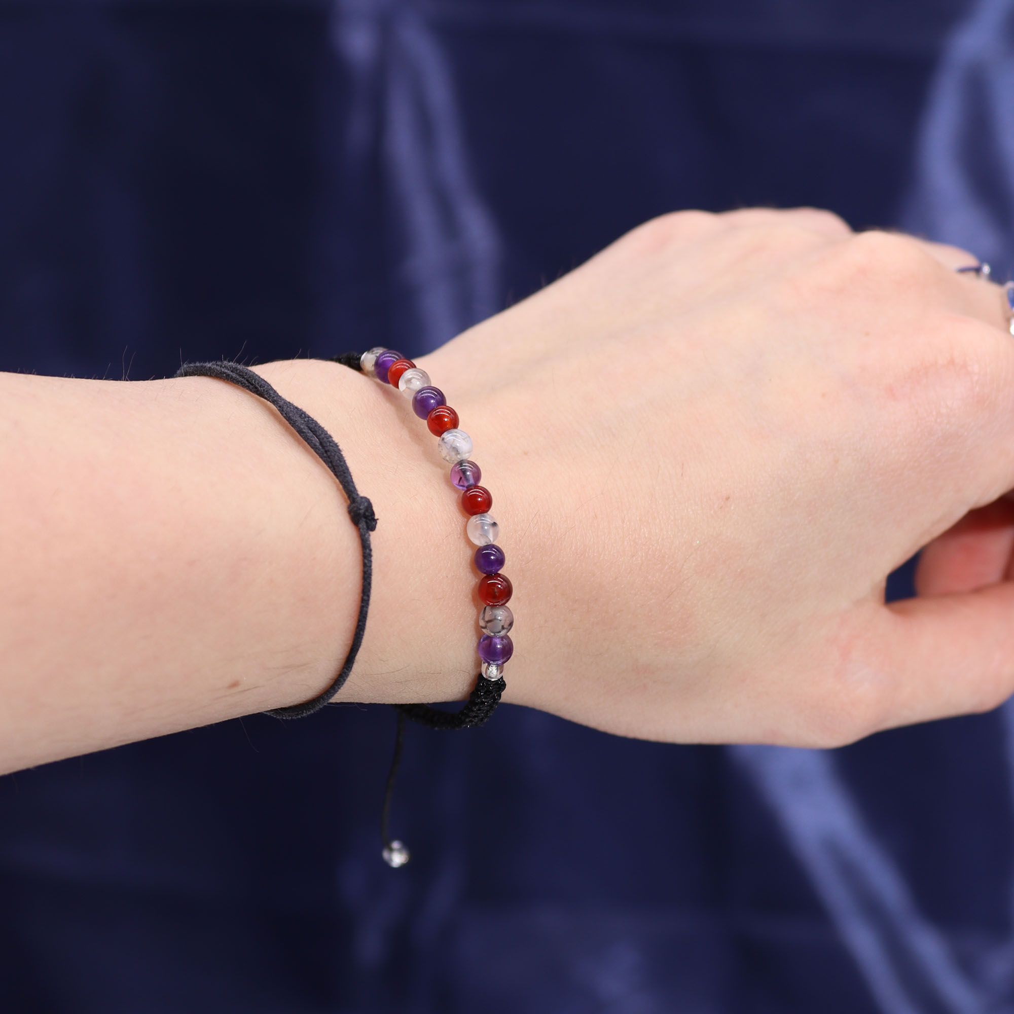 Zodiac Crystal Candle with Virgin Natural Stone Bracelet