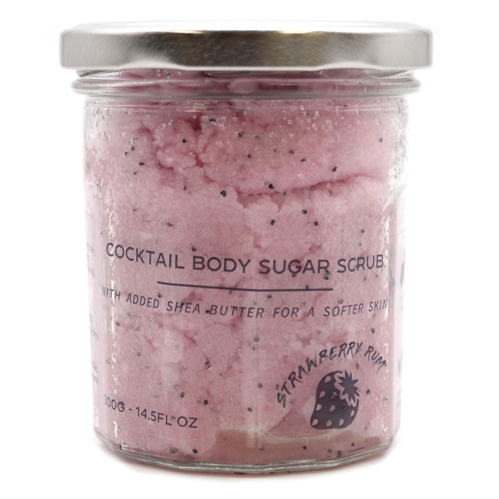 Esfoliante Corporal de Açúcar Perfumado - Rum de Morango - 300 g
