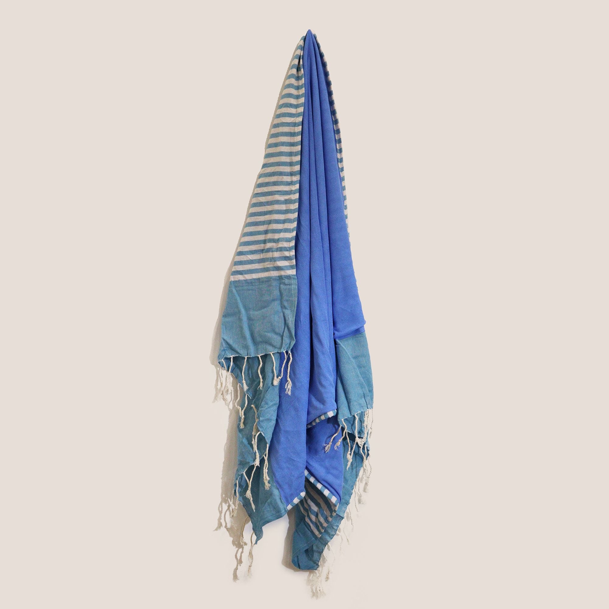 Toalha Pareo de algodão - Azul Céu - 100x180 cm