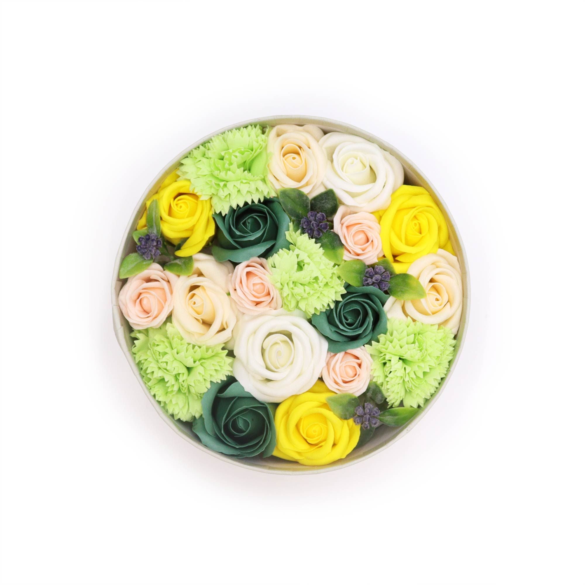 Caixa Redonda - Celebrações de Primavera - Amarelo e Verde