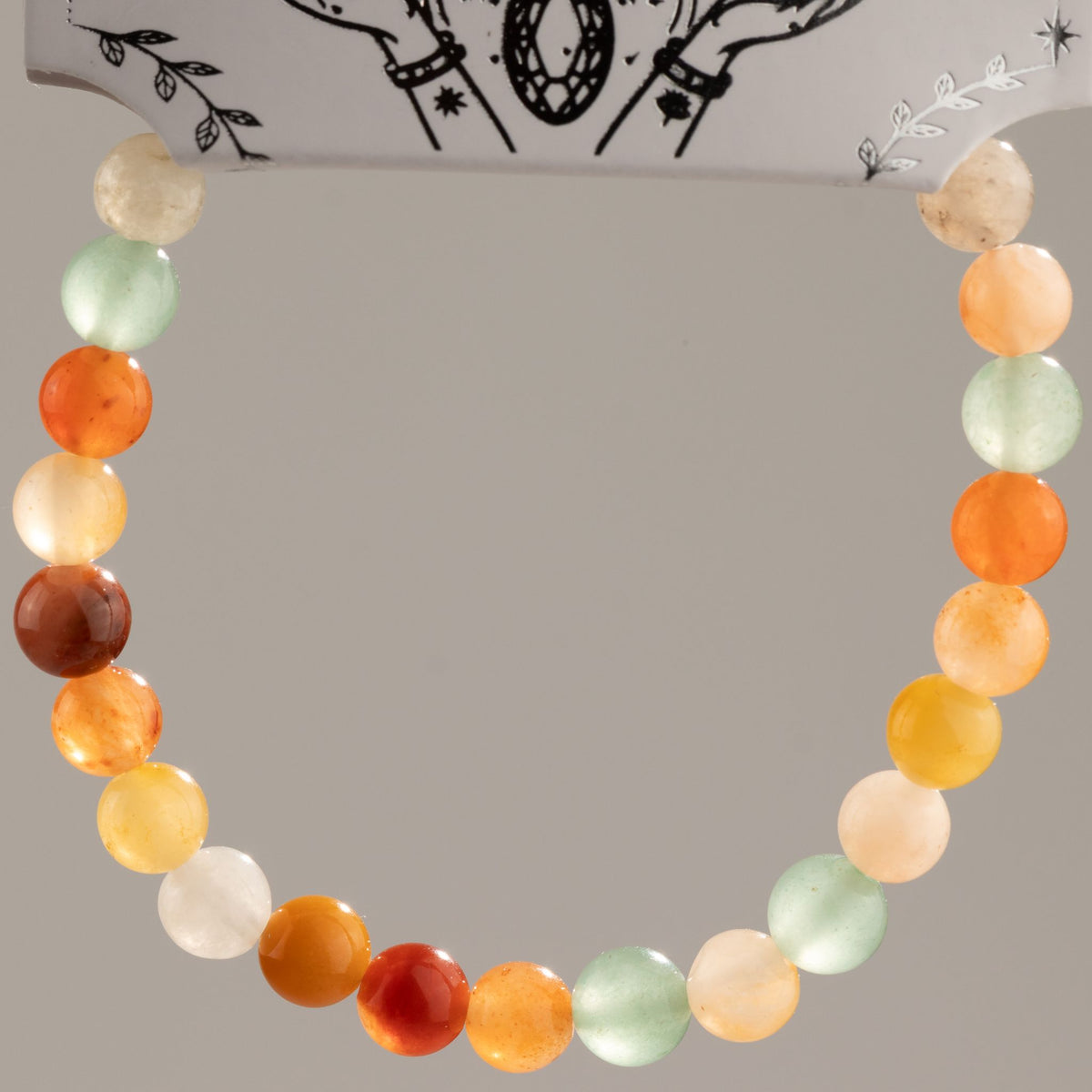 Pulseira de Poder Pequena (17cm x 6mm) - Ágata Arco-Íris