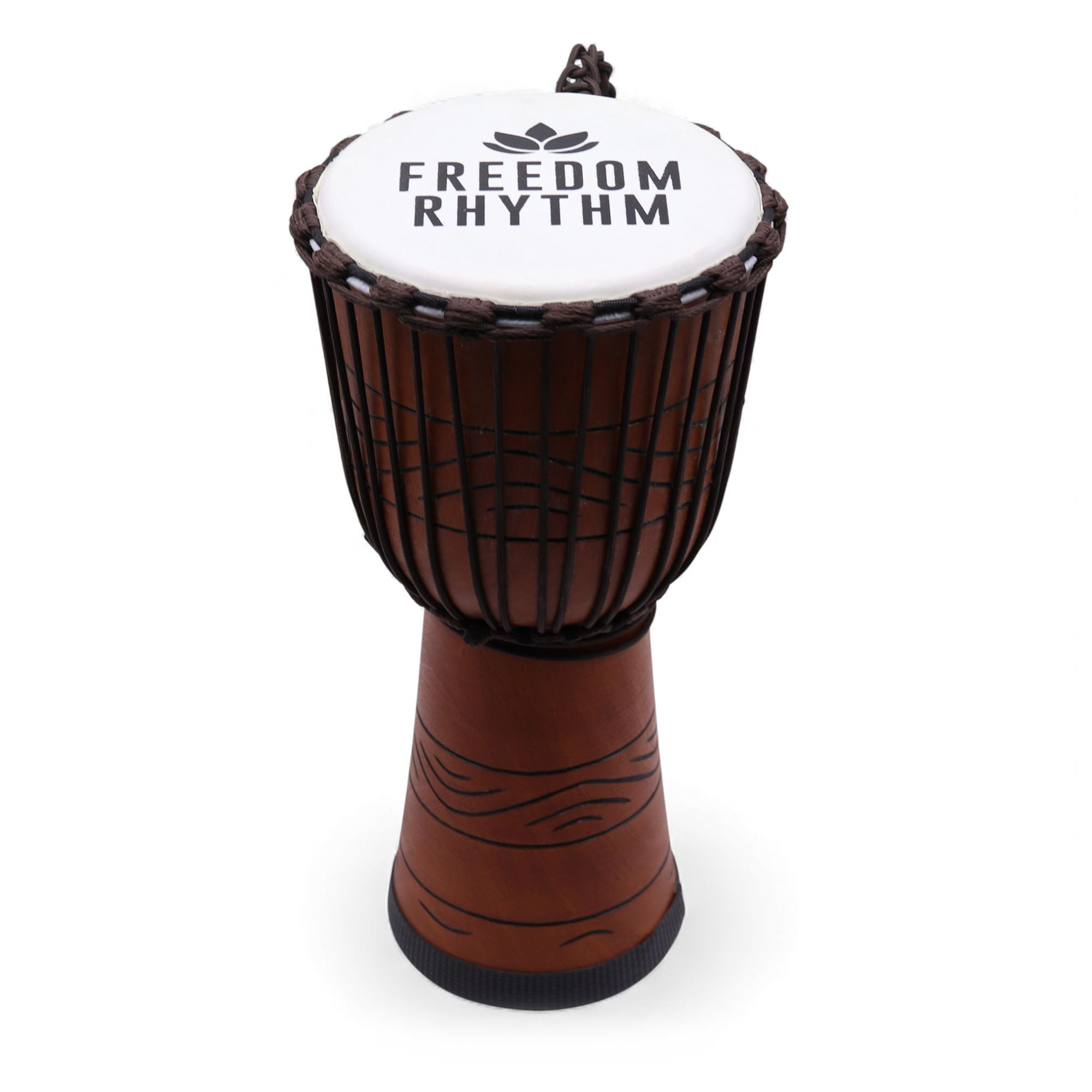 Tambor Djembé Profissional Grande - Ritmo da Liberdade (Agudo) - 50 cm (22 cm diâmetro)