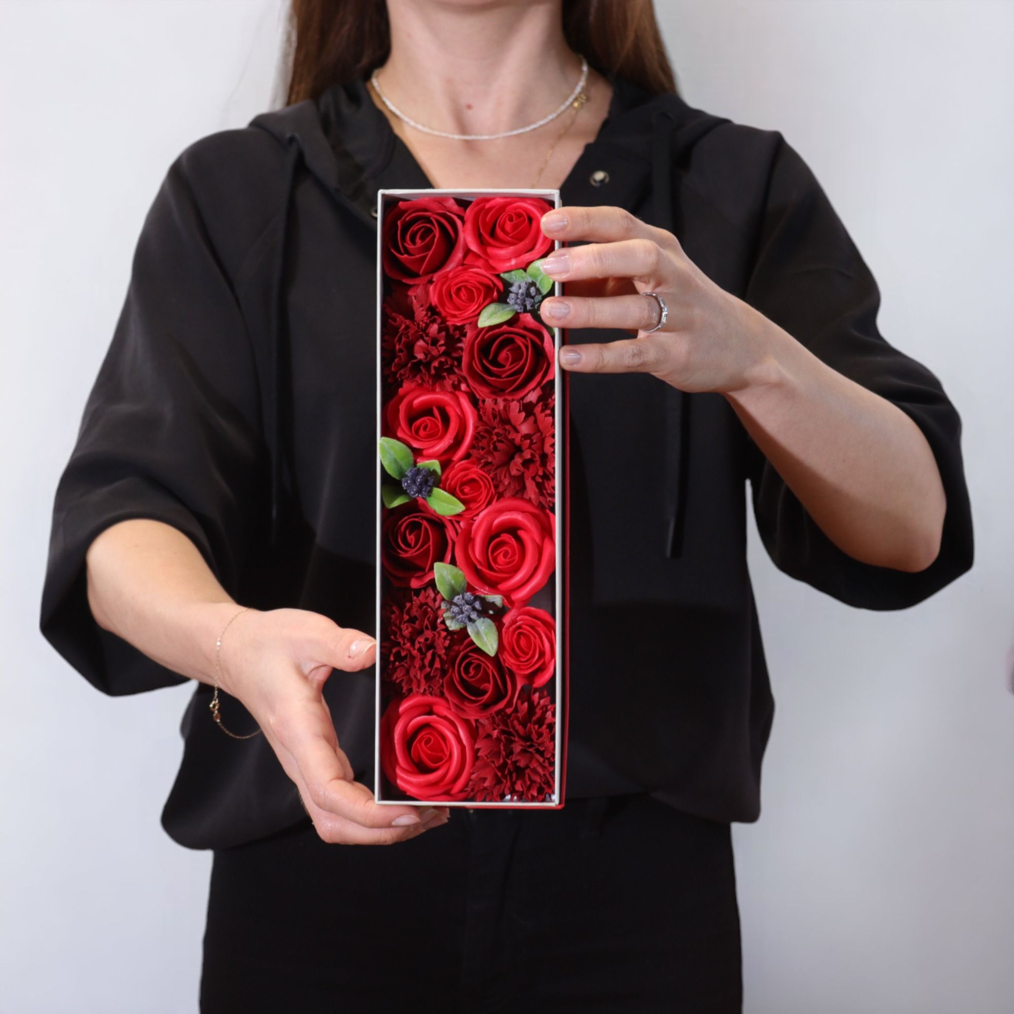 Caixa Longa - Rosas Vermelhas Clássicas